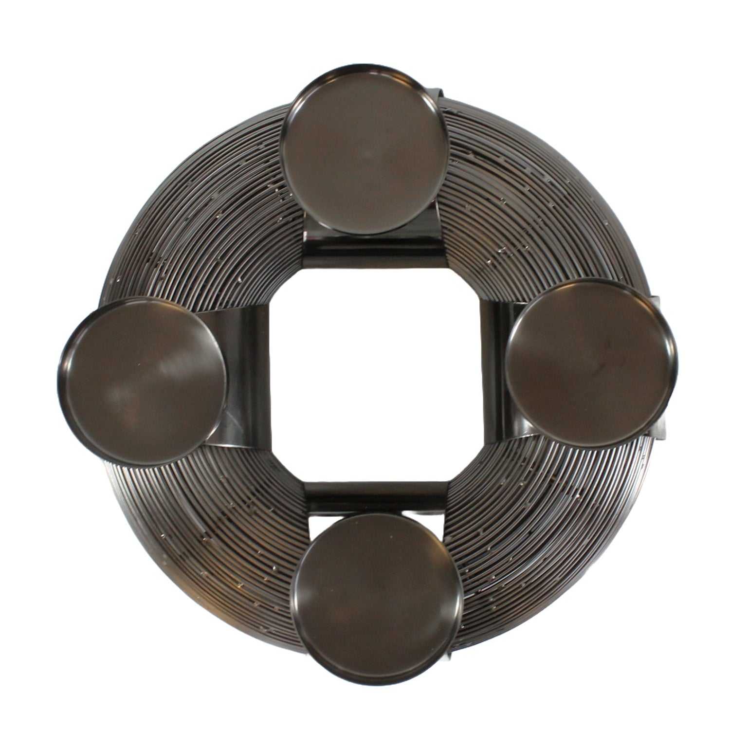 Kerzenständer rund 31 cm | für Stumpenkerzen bis 8 cm Durchmesser | Kerzenleuchter modern Kerzenhalter Metall