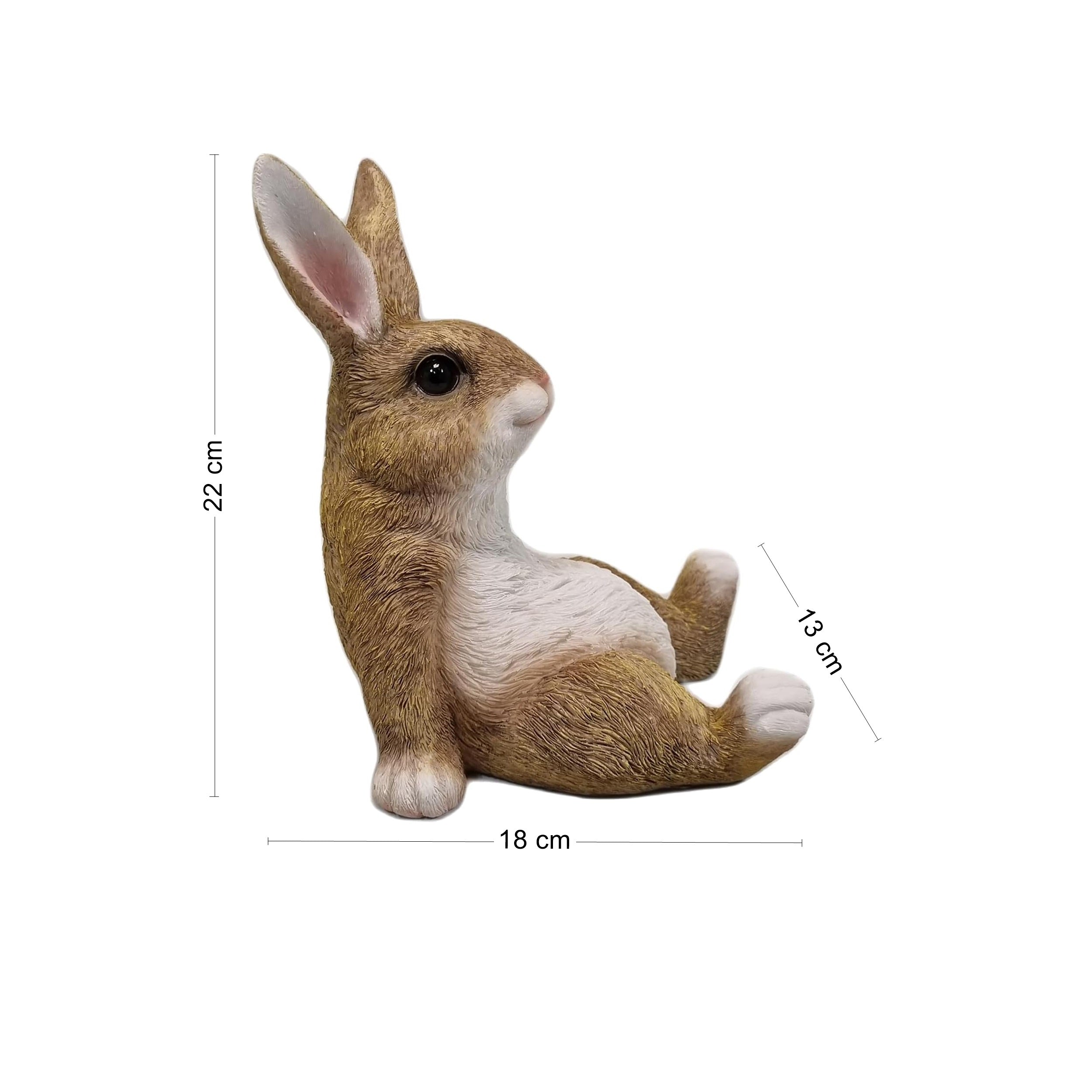 Dekofigur Hase Lars sitzend – Lustige Tierfigur für Garten & Heim