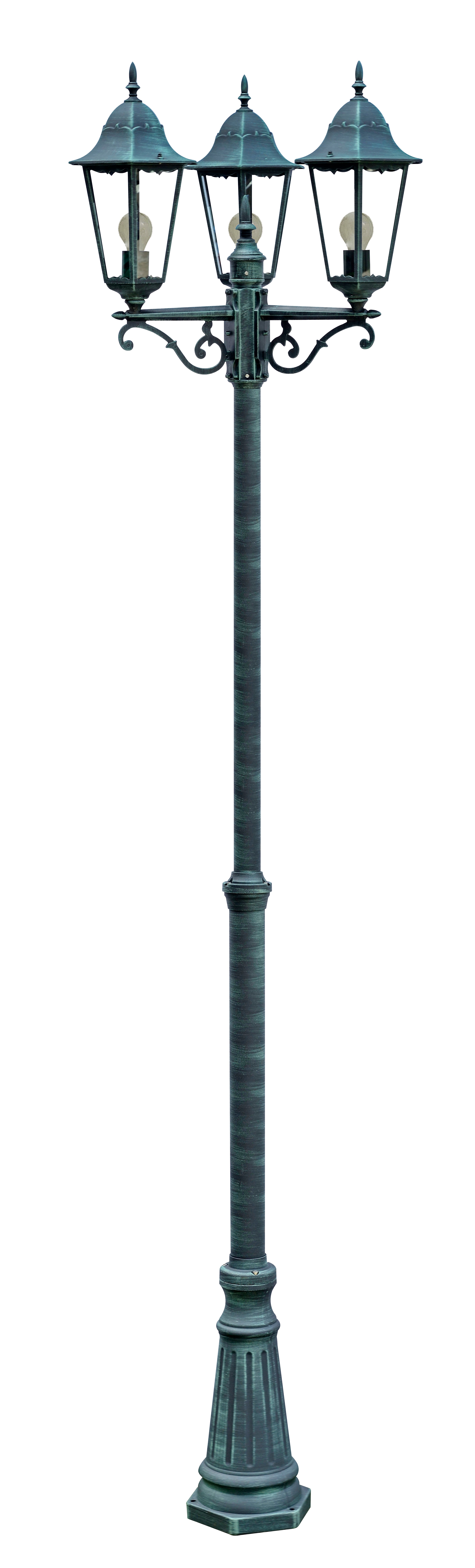 Kandelaber grün-schwarz Gartenlampe NORDERNEY klassische Mastleuchte von Hilight