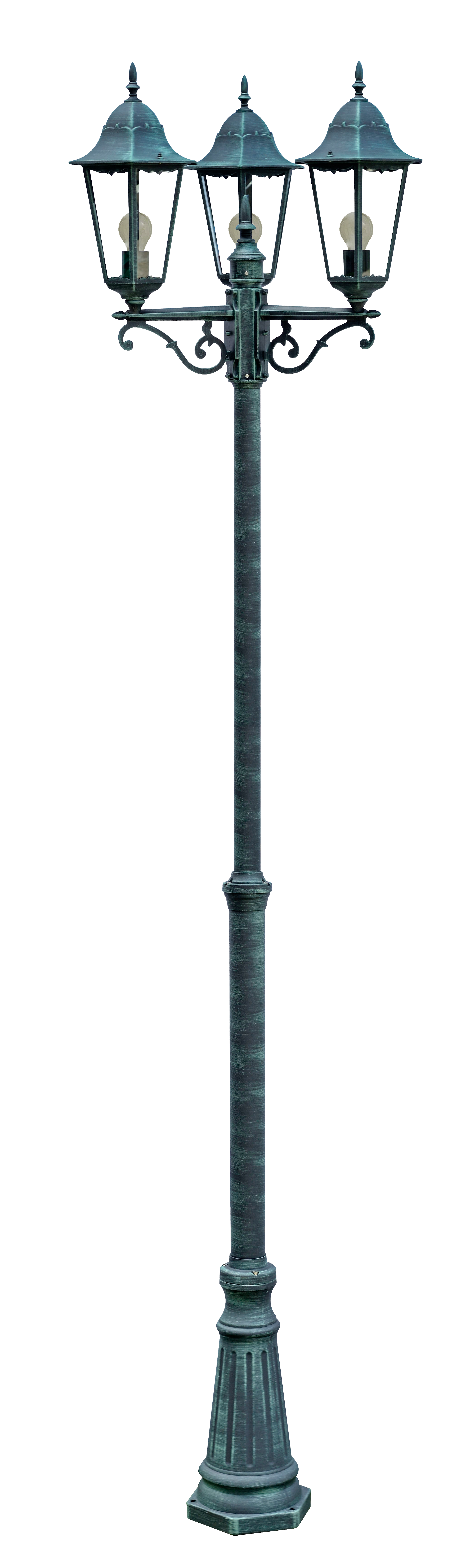 Kandelaber grün-schwarz Gartenlampe NORDERNEY klassische Mastleuchte von Hilight