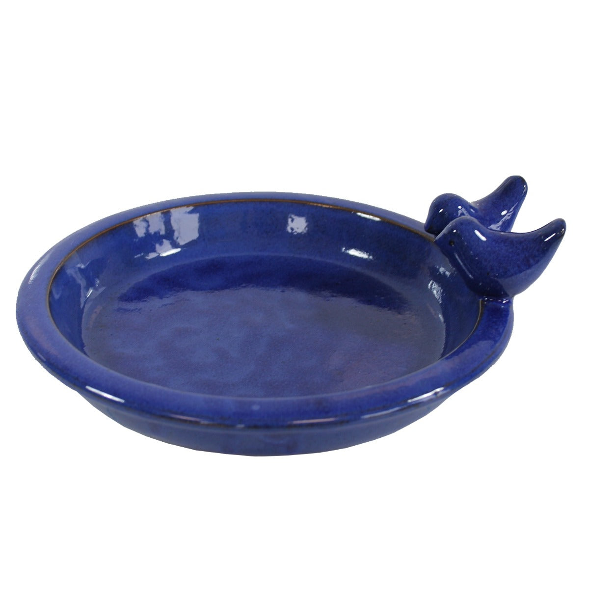 Keramik Vogeltränke Oasis – wetterfeste Wasserschale mit Deko-Vögeln, Ø 30 cm, verschiedene Farben – frostfest & pflegeleicht