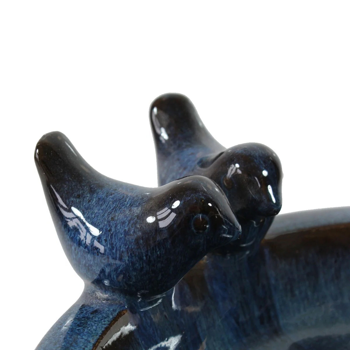 Keramik Vogeltränke Oasis – wetterfeste Wasserschale mit Deko-Vögeln, Ø 30 cm, verschiedene Farben – frostfest & pflegeleicht