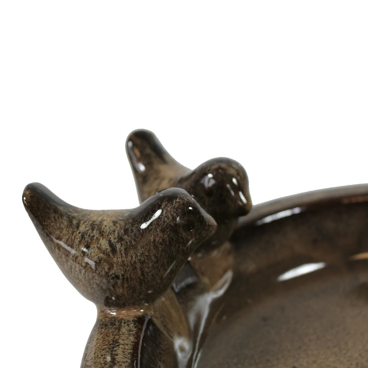 Keramik Vogeltränke Oasis – wetterfeste Wasserschale mit Deko-Vögeln, Ø 30 cm, verschiedene Farben – frostfest & pflegeleicht