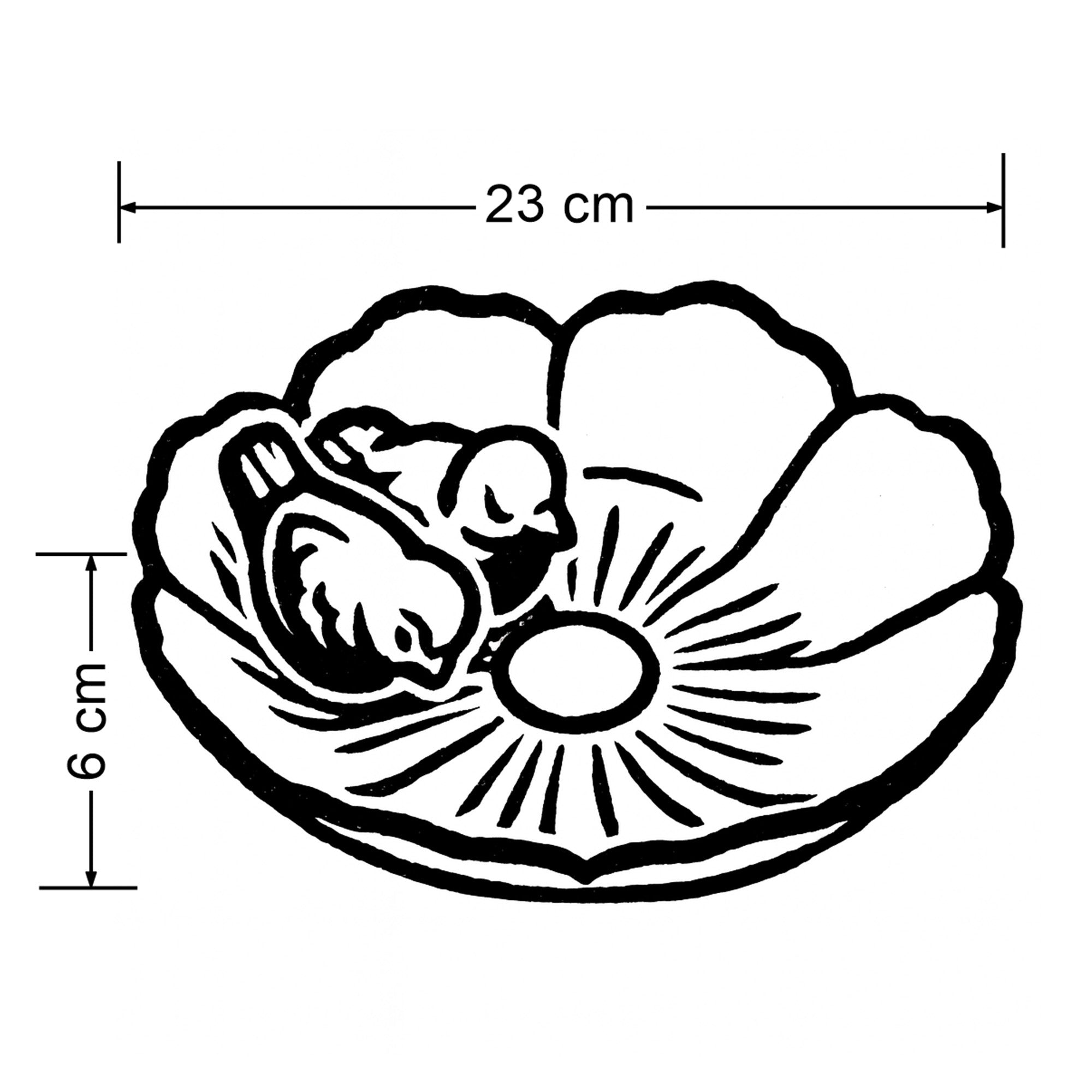 Vogeltränke winterfest | Fleur | Deko-Vogelbad mit 2 Keramikvögeln | glasierte Vogeltränke für Garten, Balkon oder Terrasse wetterfest, Ø 23 cm oder Ø 28 cm