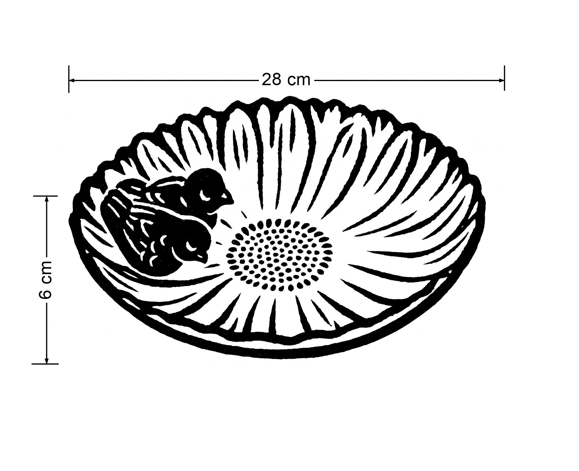 Vogeltränke winterfest | Fleur | Deko-Vogelbad mit 2 Keramikvögeln | glasierte Vogeltränke für Garten, Balkon oder Terrasse wetterfest, Ø 23 cm oder Ø 28 cm