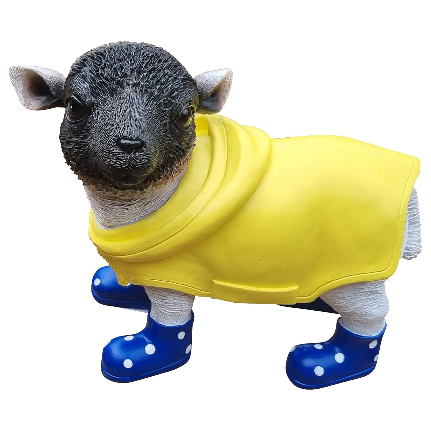 Gartenfigur Schaf Lamm Figur Deko Schaf lustige Gartenfiguren mit Mantel und Gummistiefel versch. Farben