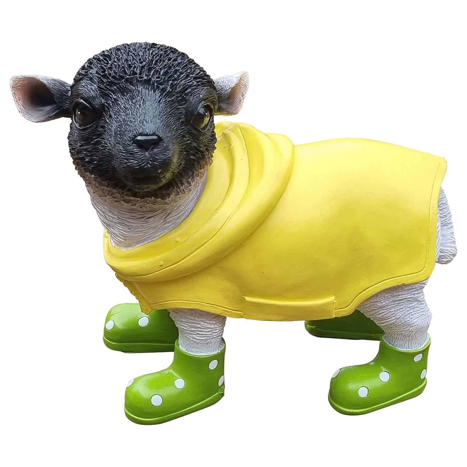 Gartenfigur Schaf Lamm Figur Deko Schaf lustige Gartenfiguren mit Mantel und Gummistiefel versch. Farben