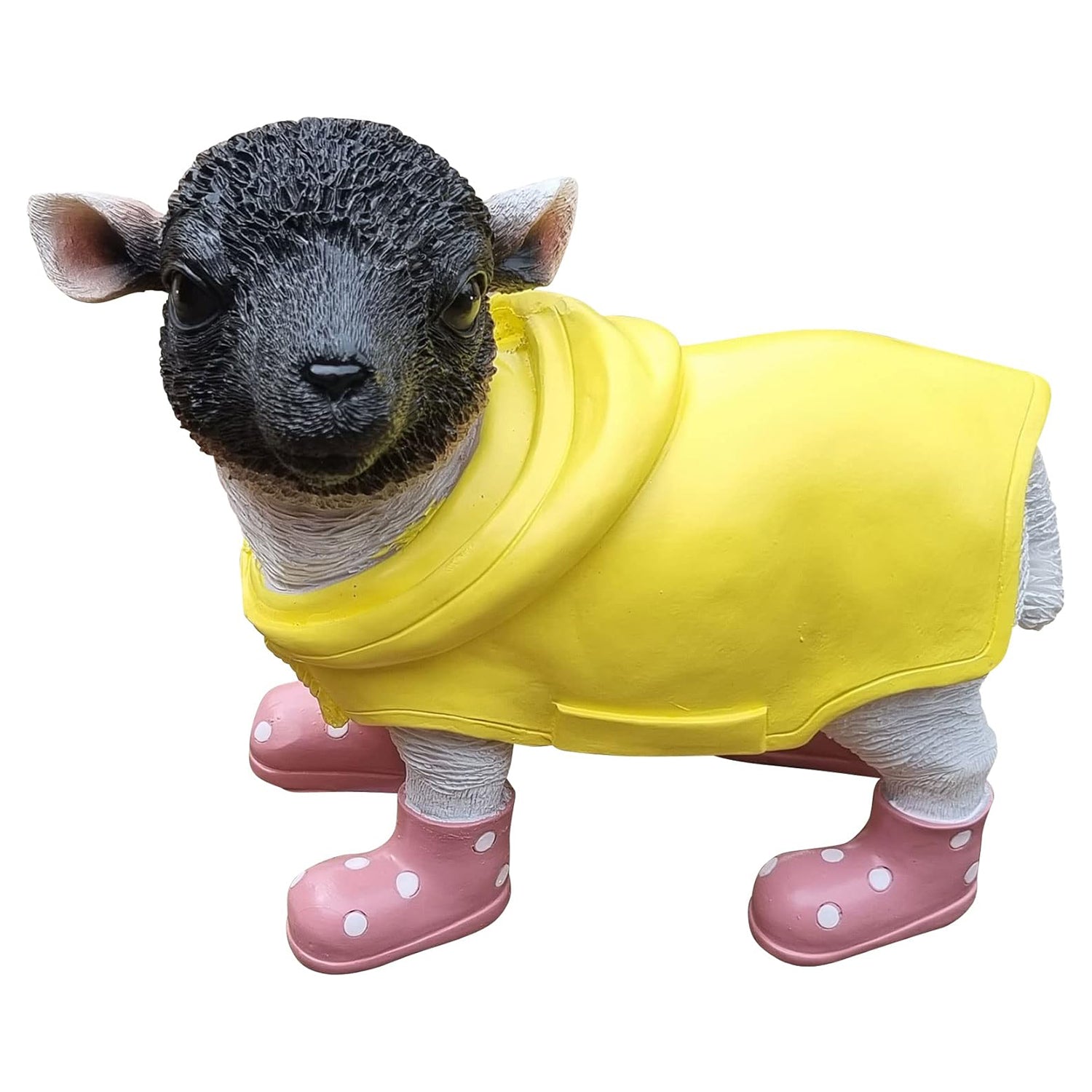 Gartenfigur Schaf Lamm Figur Deko Schaf lustige Gartenfiguren mit Mantel und Gummistiefel versch. Farben