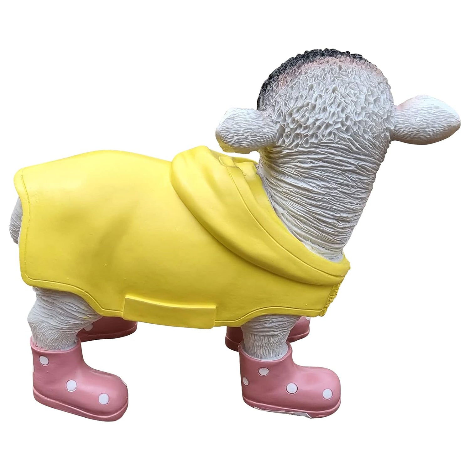 Gartenfigur Schaf Lamm Figur Deko Schaf lustige Gartenfiguren mit Mantel und Gummistiefel versch. Farben