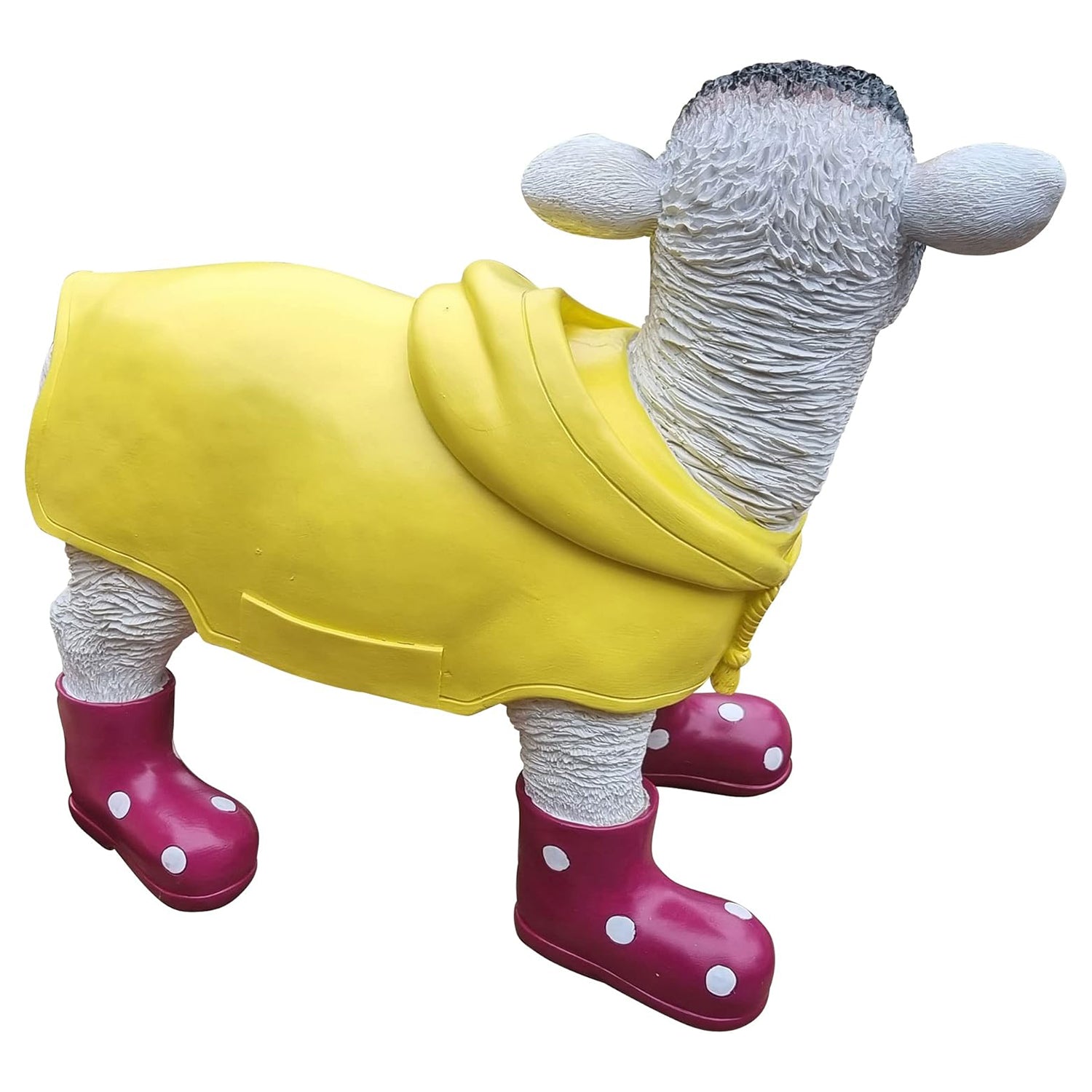 Gartenfigur Schaf Lamm Figur Deko Schaf lustige Gartenfiguren mit Mantel und Gummistiefel versch. Farben