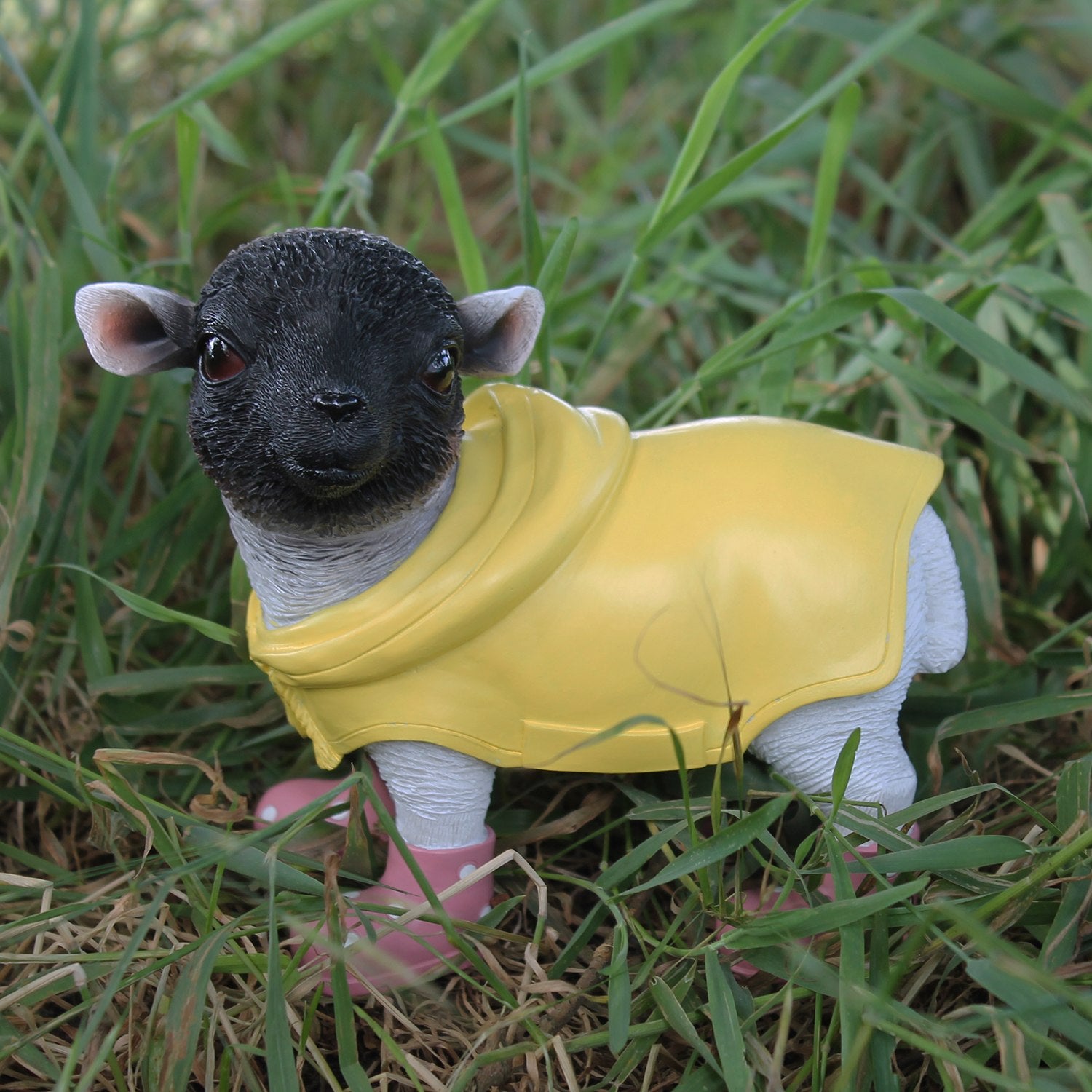 Gartenfigur Schaf Lamm Figur Deko Schaf lustige Gartenfiguren mit Mantel und Gummistiefel versch. Farben