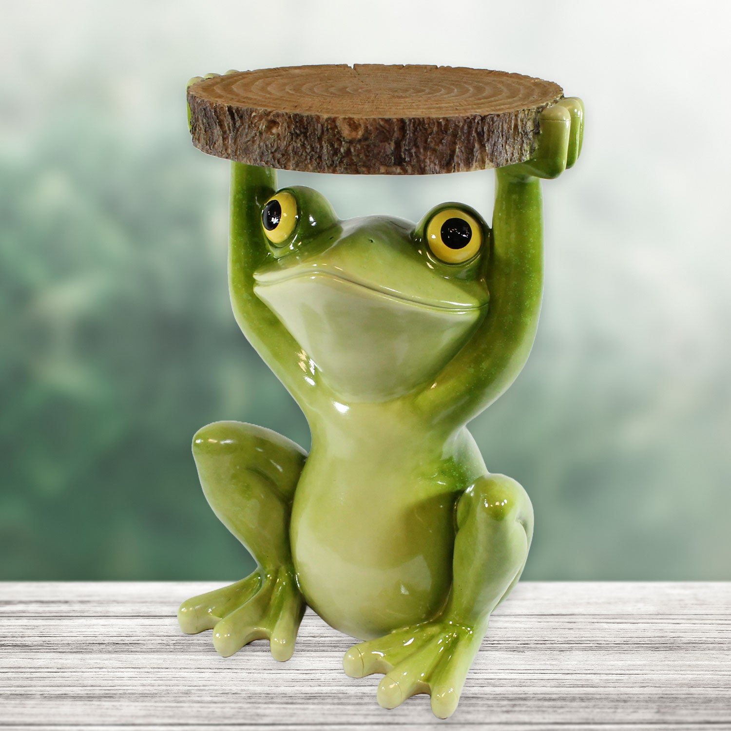 Beistelltisch Outdoor und Indoor | Frosch Tisch Froschdeko Beistelltisch für Pflanzen | Frosch Figuren