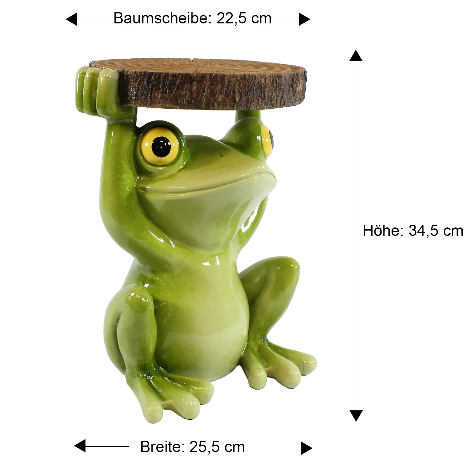 Beistelltisch Outdoor und Indoor | Frosch Tisch Froschdeko Beistelltisch für Pflanzen | Frosch Figuren
