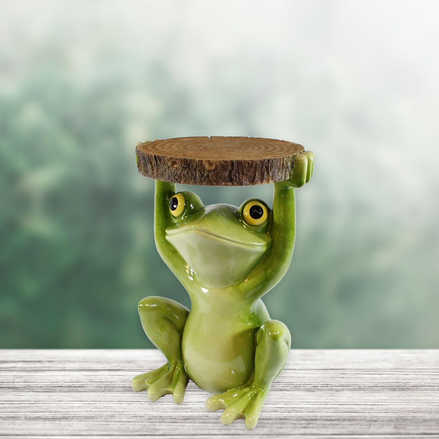 Beistelltisch Outdoor und Indoor | Frosch Tisch Froschdeko Beistelltisch für Pflanzen | Frosch Figuren