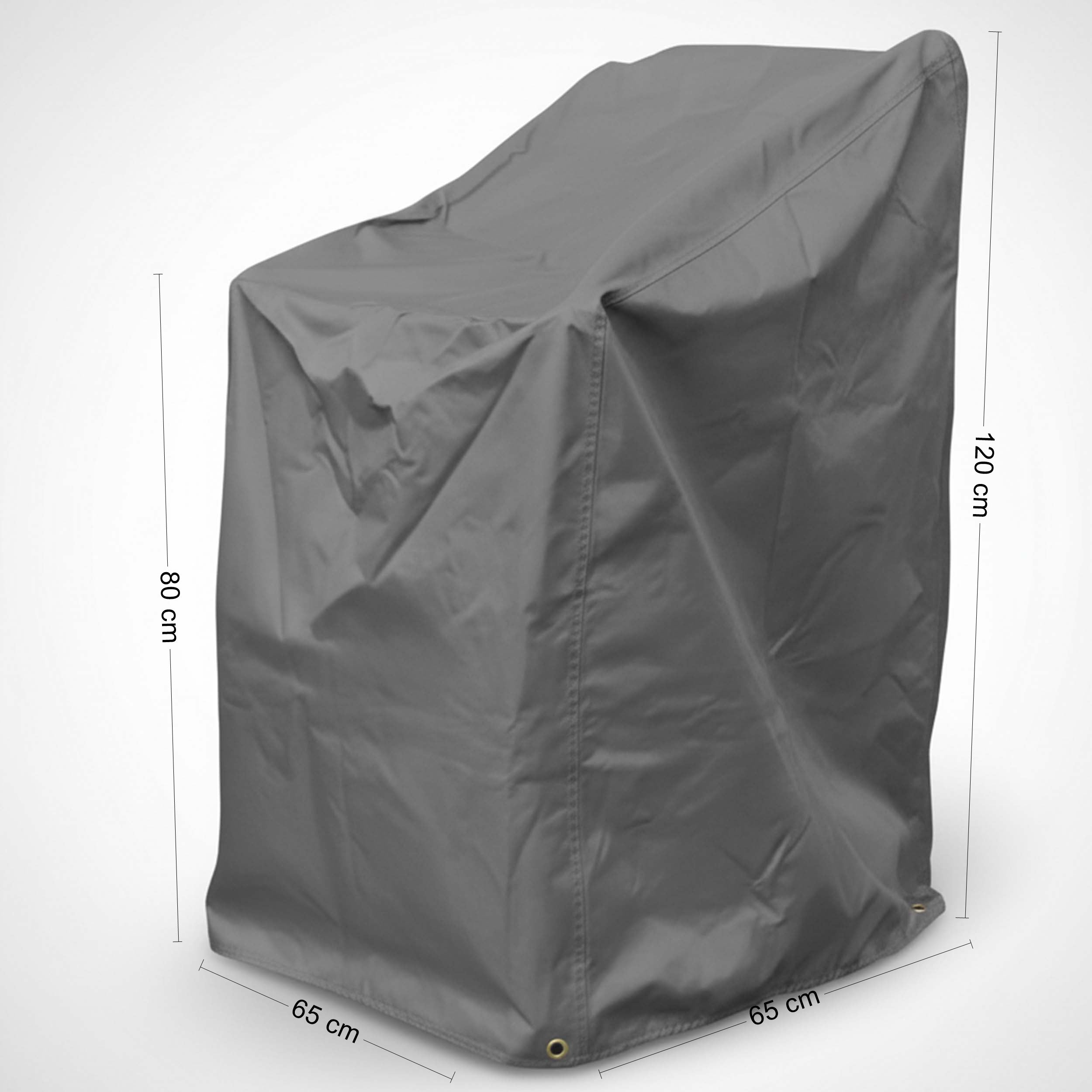 Schutzhülle Stapelstühle 65 × 65 × 120/80 cm – Modell Baltrum NaturLine – robuste Abdeckung aus Oxford 420D