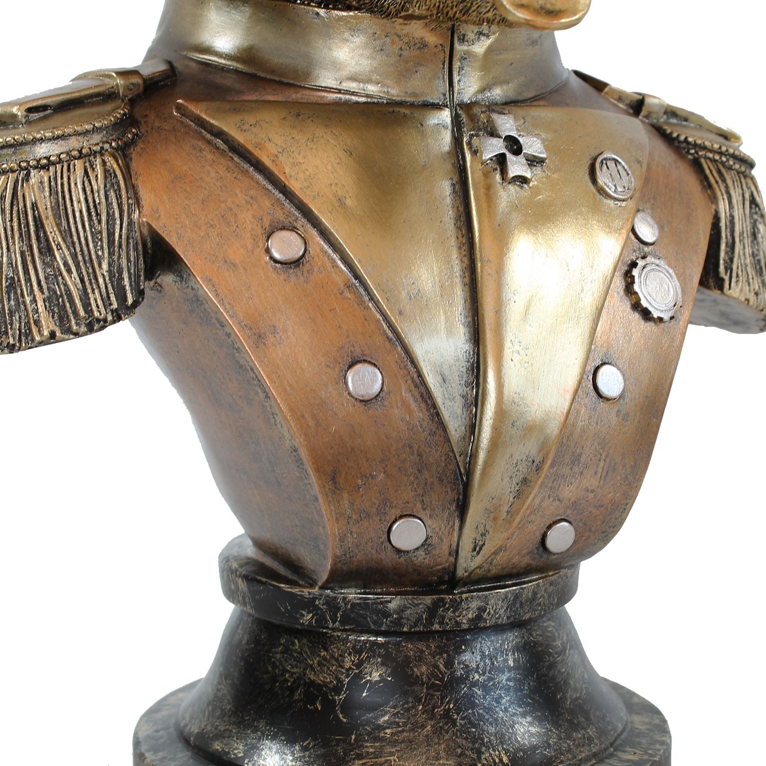 Hundefigur "Der General" Verrückte Hunde Deko handbemalt Hunde Büste Hunde Skulptur