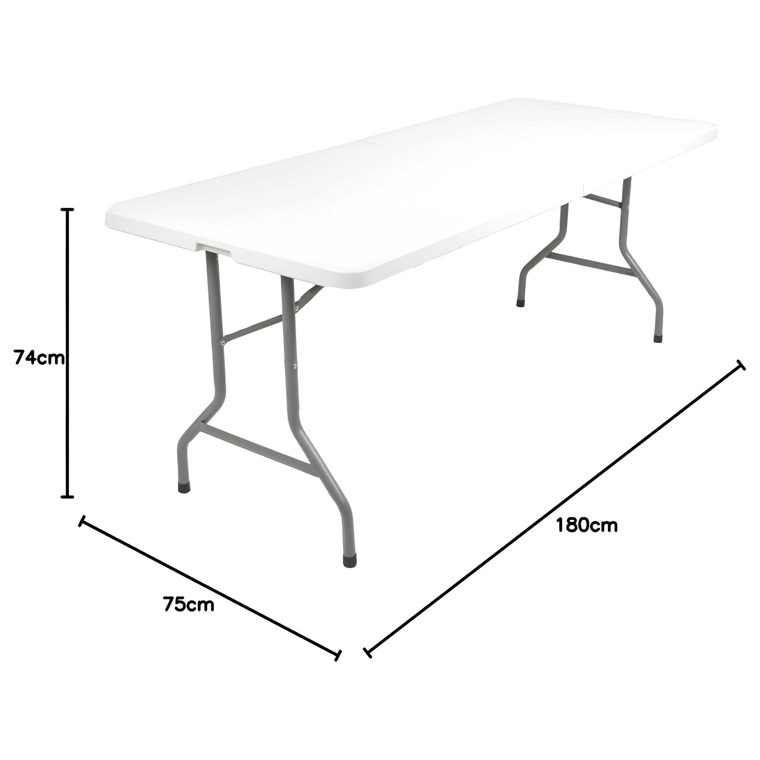 Biertisch Koffer Klapptisch Kunststoff 180 cm Gartentisch klappbar für Haus und Garten