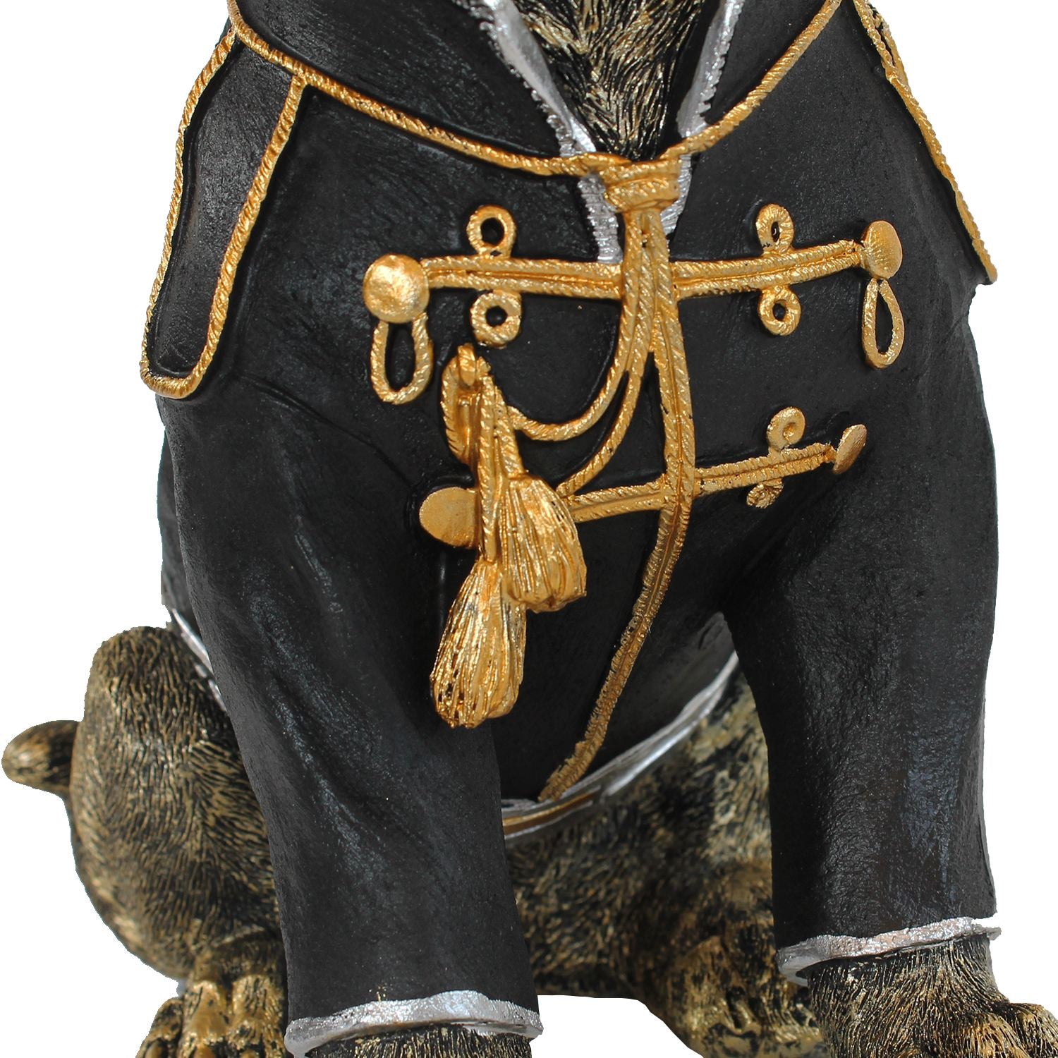 Hundefigur "King of Paws" Verrückte Hunde Deko handbemalt Hunde Skulptur kultiger Hund mit Hut und Sonnenbrille