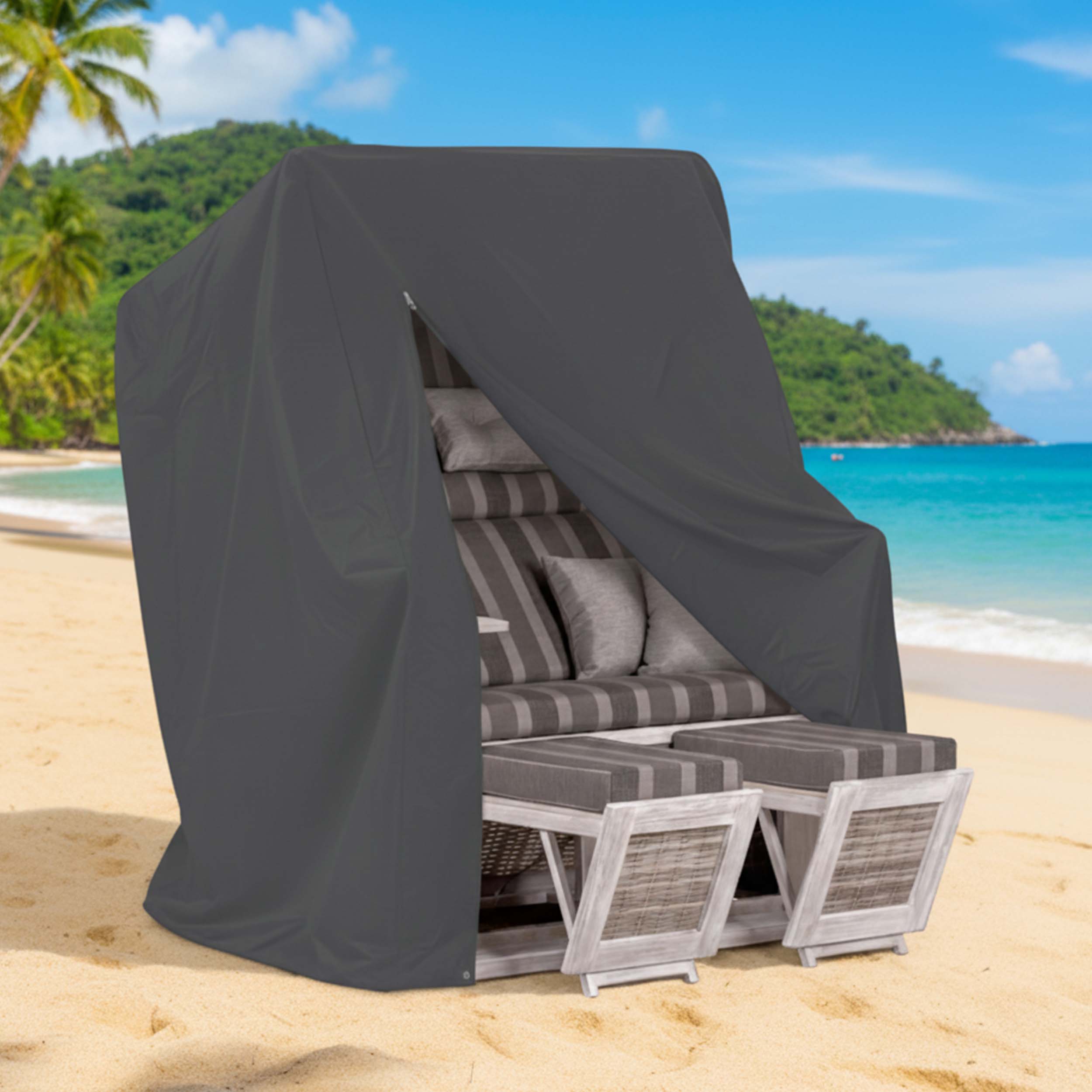Strandkorb Schutzhüllen – wetterfeste Abdeckungen NaturLine – Strandkorbhülle & Abdeckung in 2 Größen
