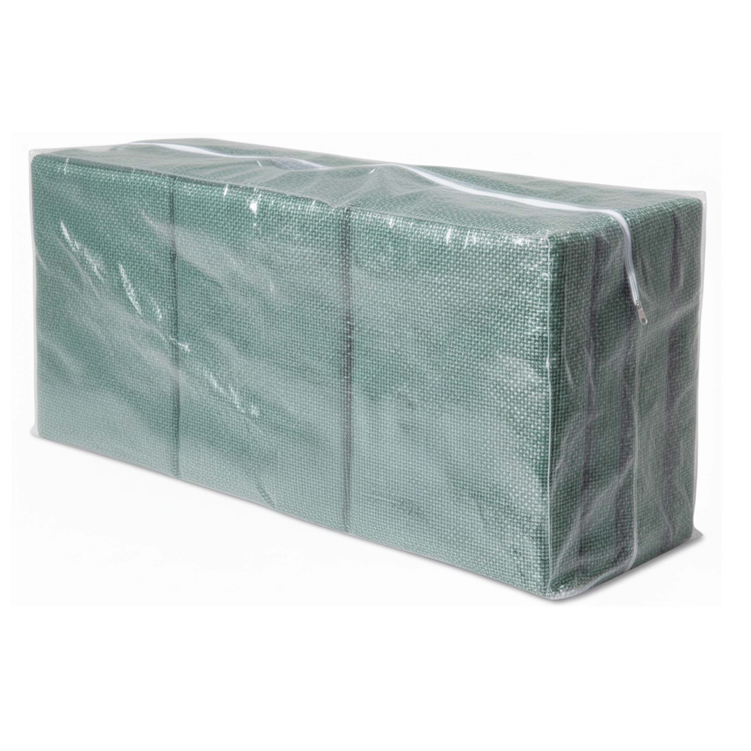 Greemotion Auflagentasche transparent für 4 Hochlehner-Auflagen, Schutzhülle wasserabweisend mit Reißverschluss, 125x50x32 cm