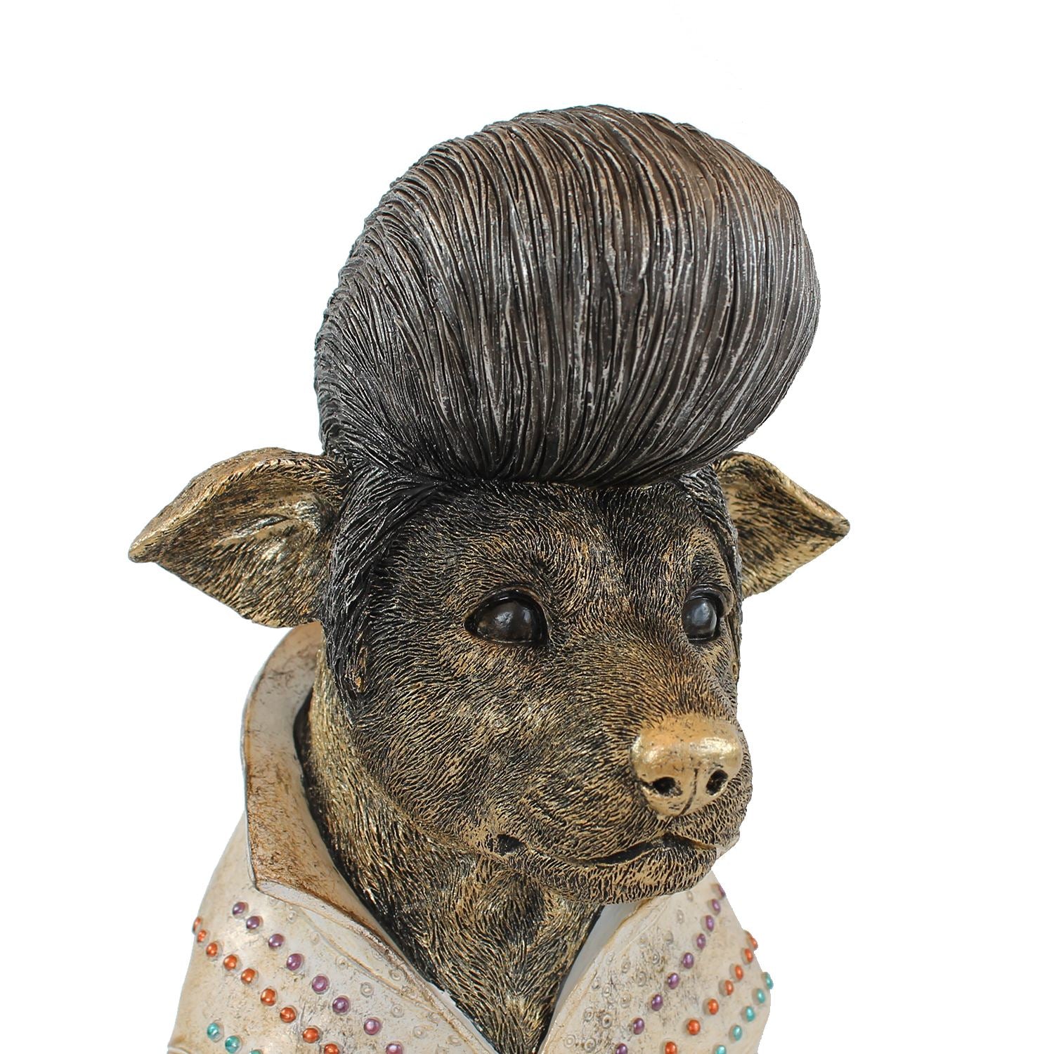 Hundefigur "Rock'n'Roll" Verrückte Hunde Deko handbemalt Hunde Skulptur im 50er Jahre Stil