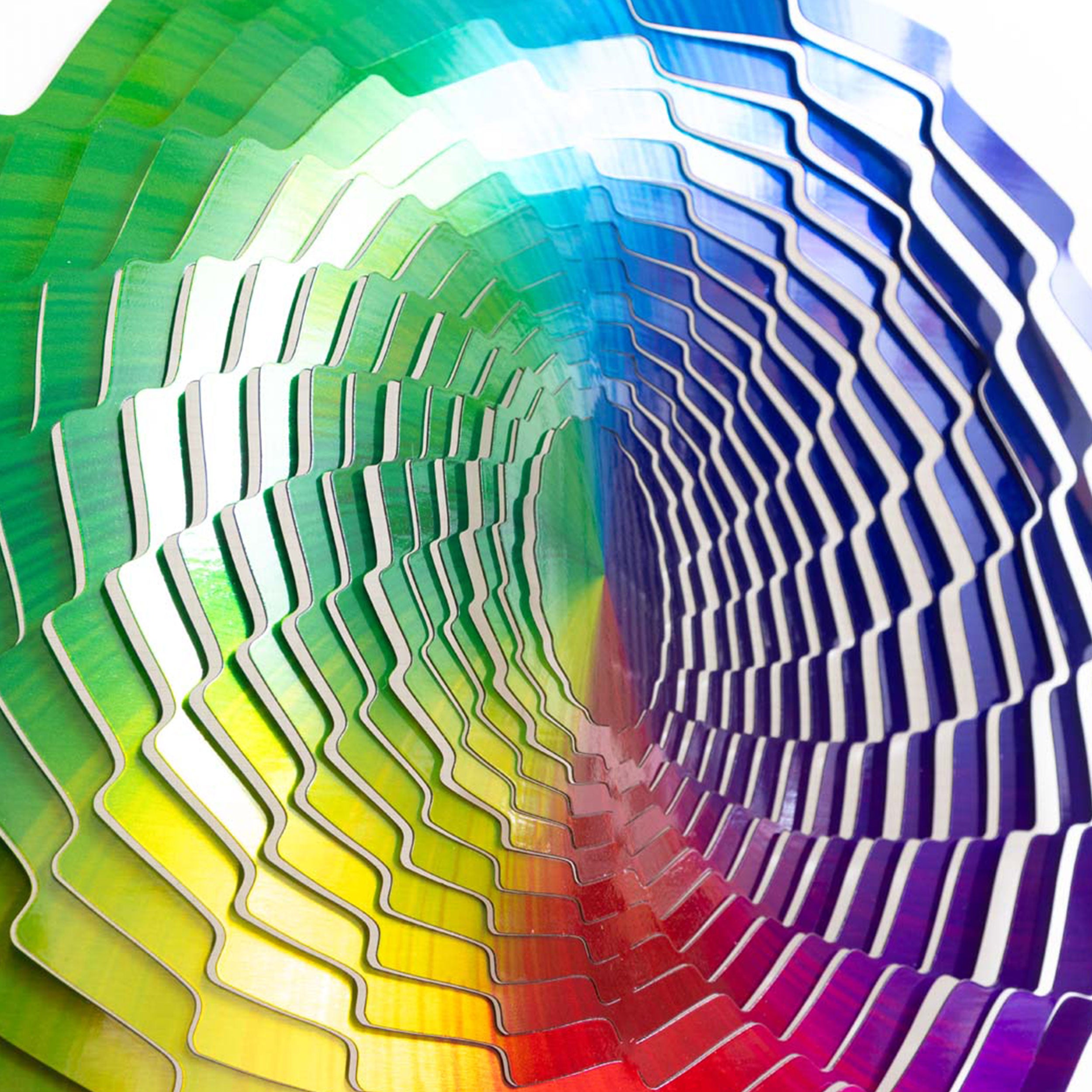 Kinetic Art 3D Rainbow Fountain Metall Windspiel hängend außergewöhnliche Windspiele Edelstahl