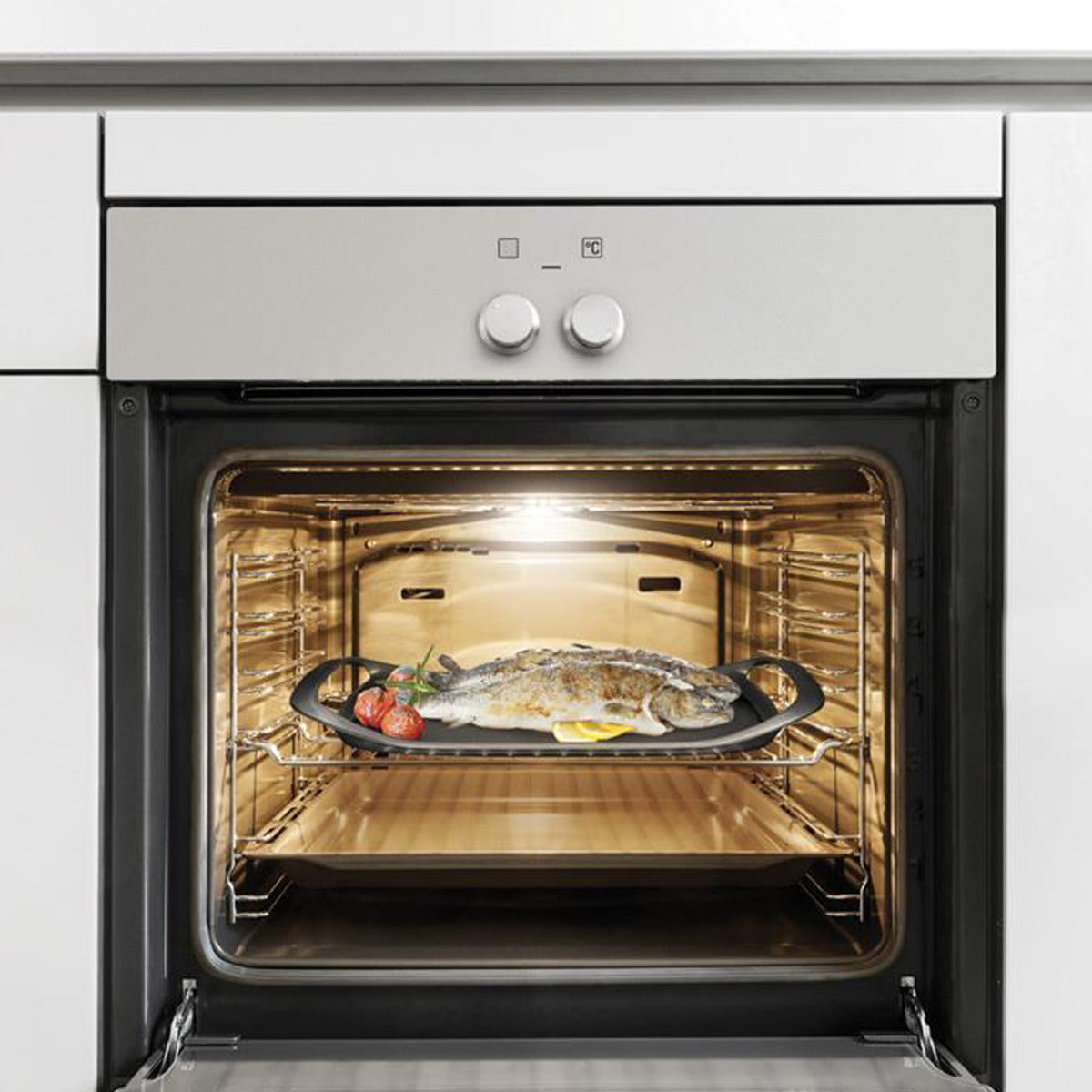 Glatte Grillplatte SmartClick 42 cm von Tescoma – Induktions-Grillpfanne antihaftbeschichtet