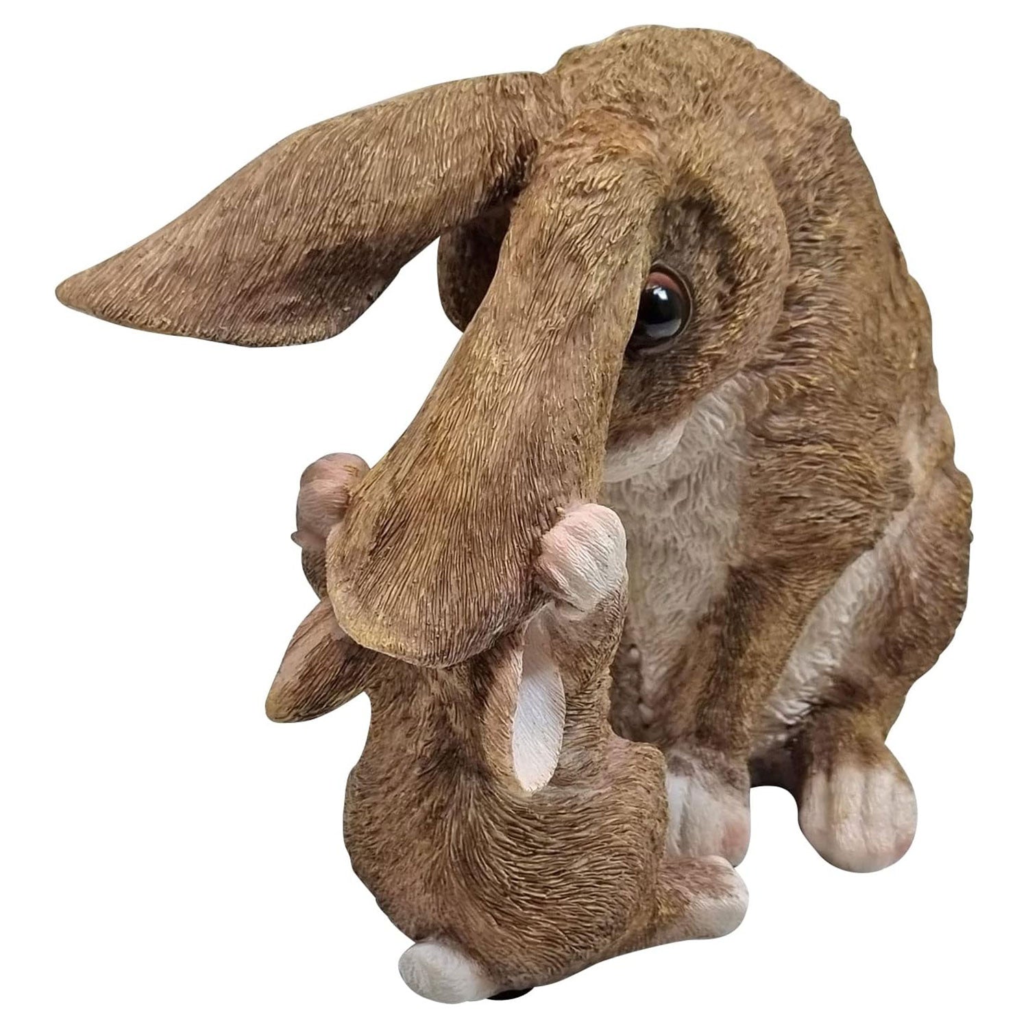 Dekofigur Hase mit Kind Kaninchen Hase Feldhase