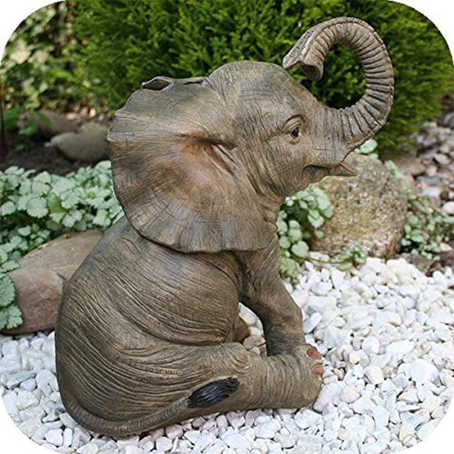 Elefant Glückselefant Tierfigur Dekofigur Afrika Gartenfigur