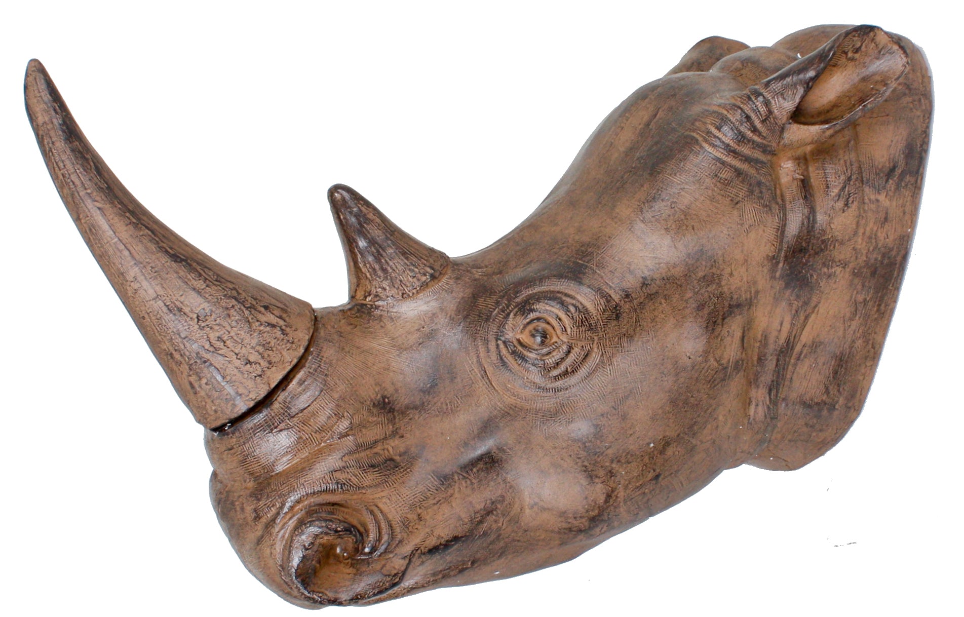 Nashornkopf Deko-Kopf NASHORN Wandfigur Tiertrophäe antik von Deco Pleasure