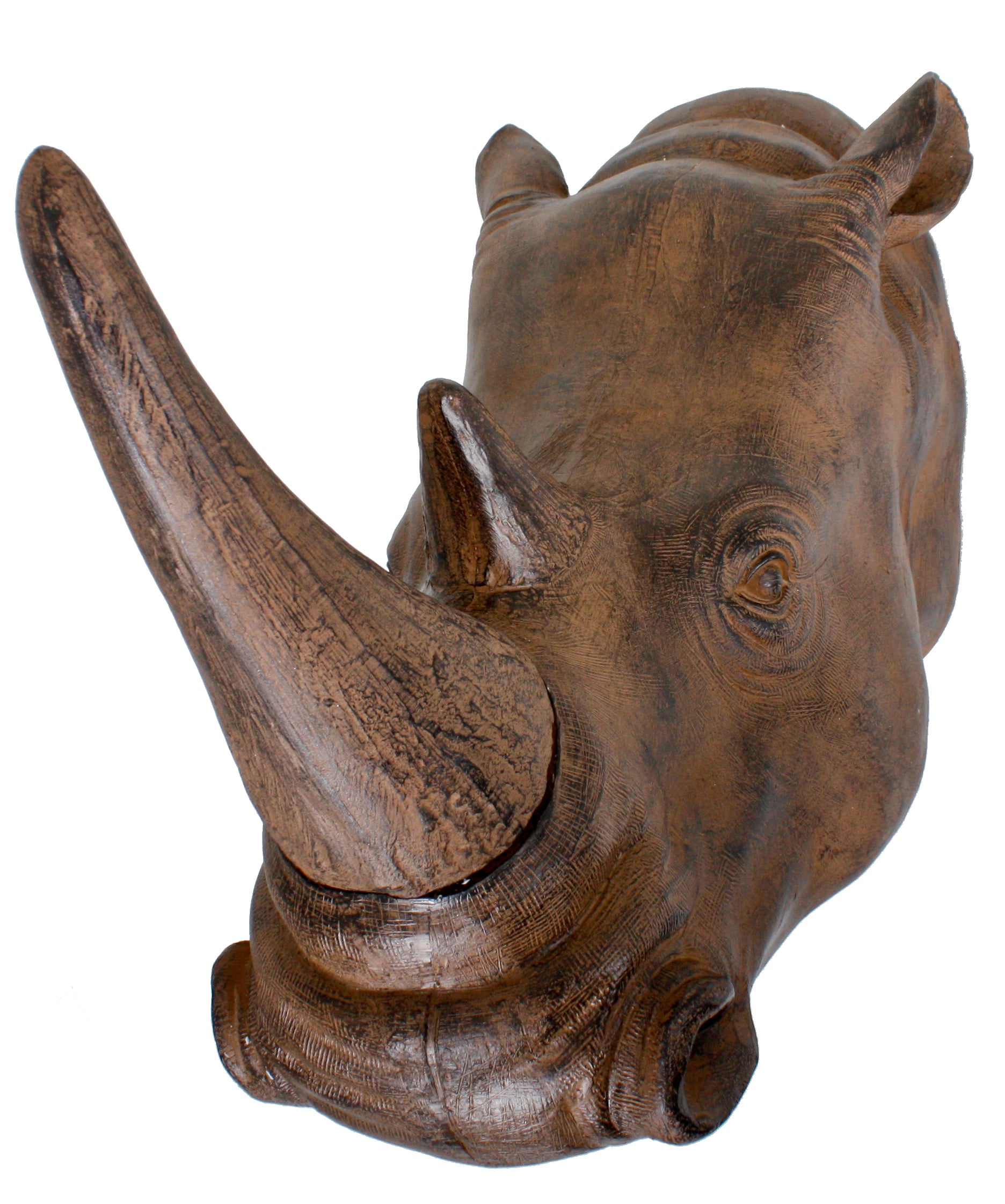 Nashornkopf Deko-Kopf NASHORN Wandfigur Tiertrophäe antik von Deco Pleasure