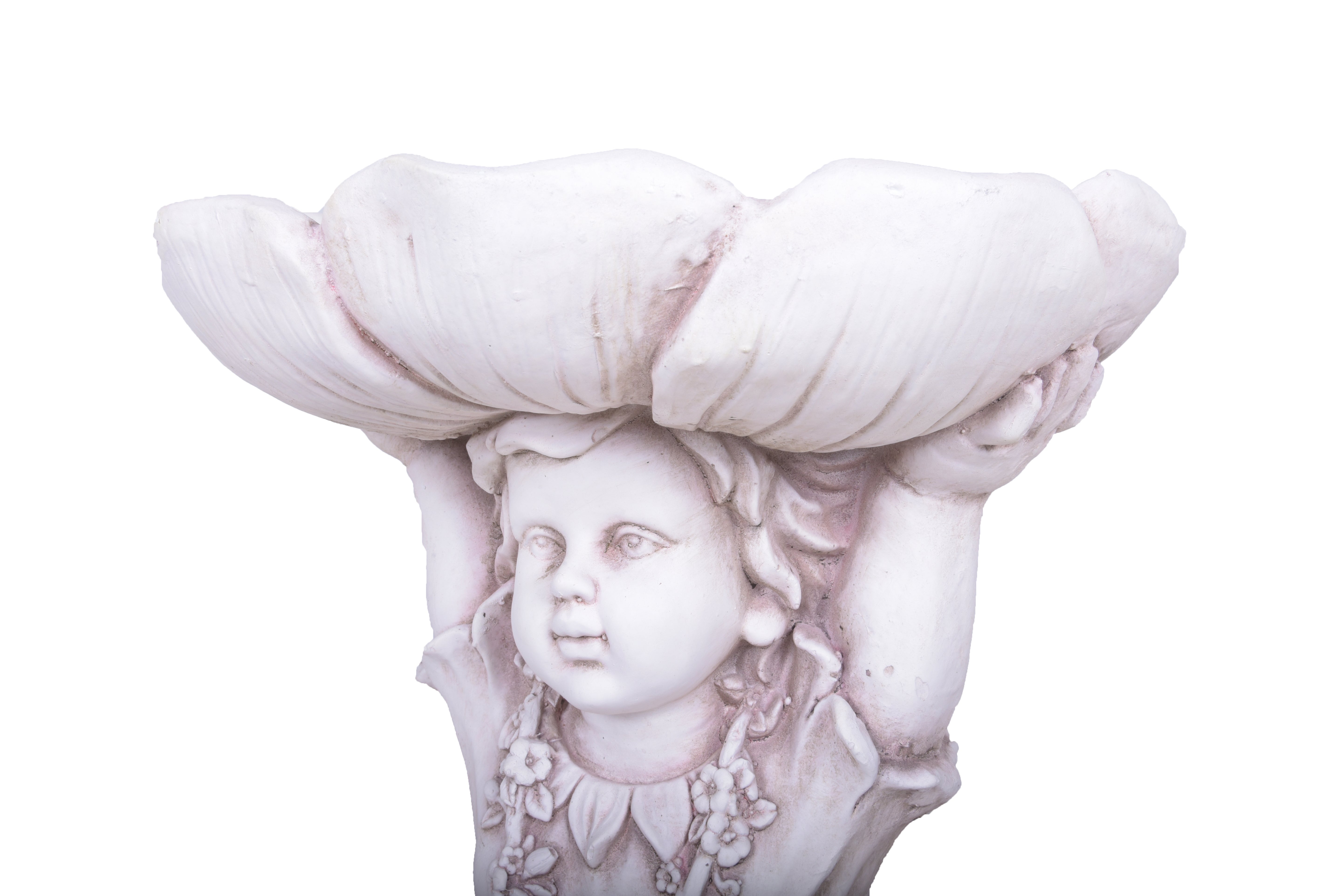 Gartenfigur bezaubernde Gartendeko ROSALIE Statue mit Vogeltränke von Garden Pleasure