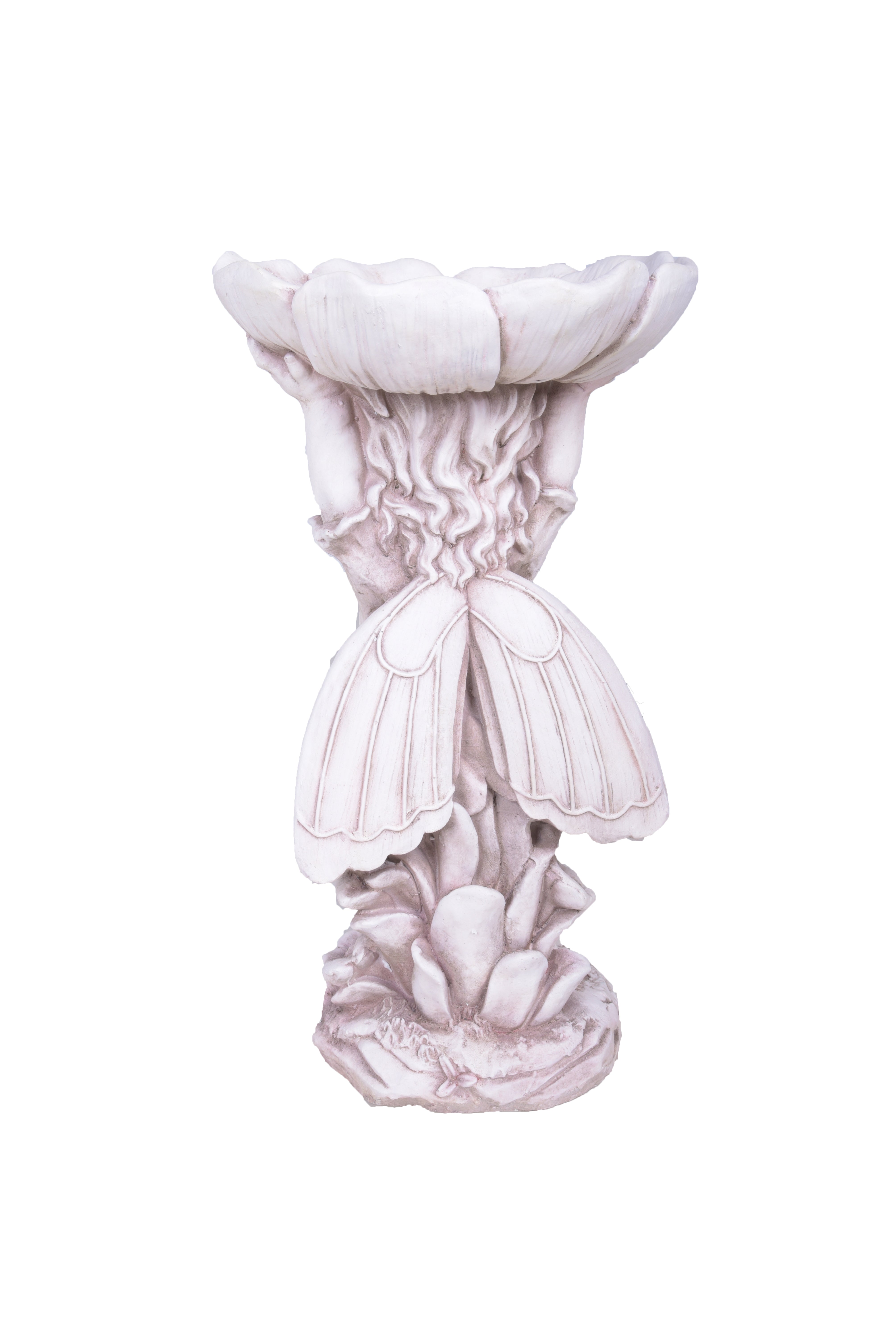 Gartenfigur bezaubernde Gartendeko ROSALIE Statue mit Vogeltränke von Garden Pleasure