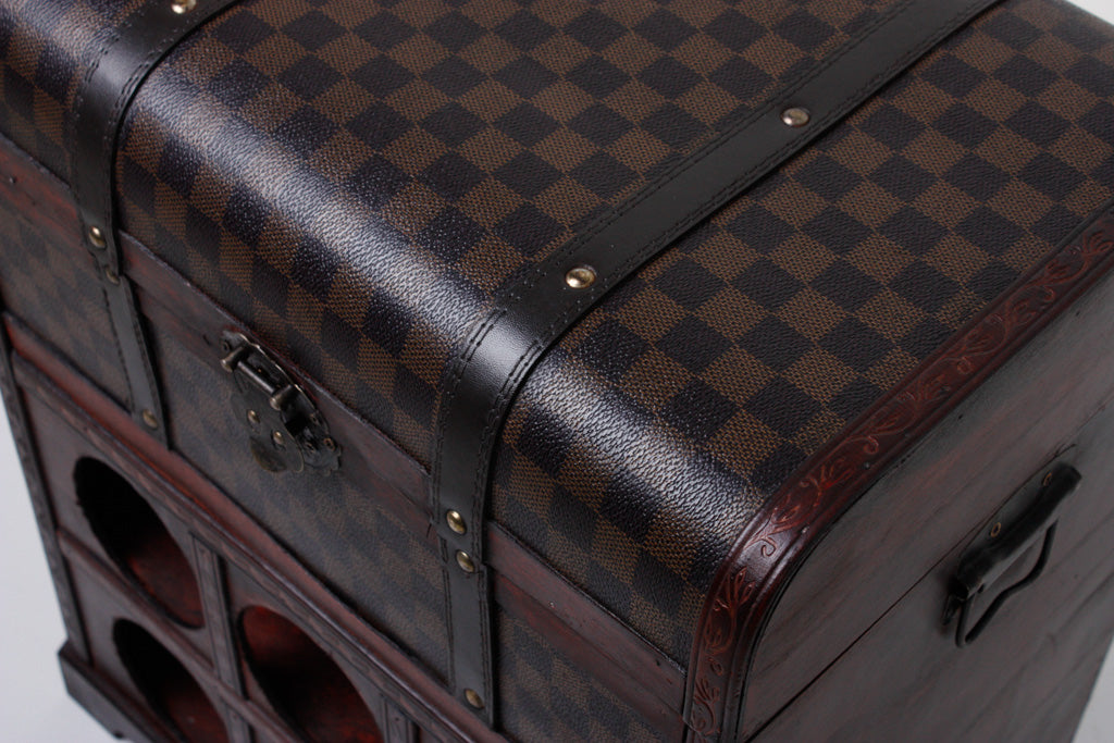 Weinregal Kolonialstil kompaktes Flaschenregal Flaschenständer mit Fach von Deco Pleasure