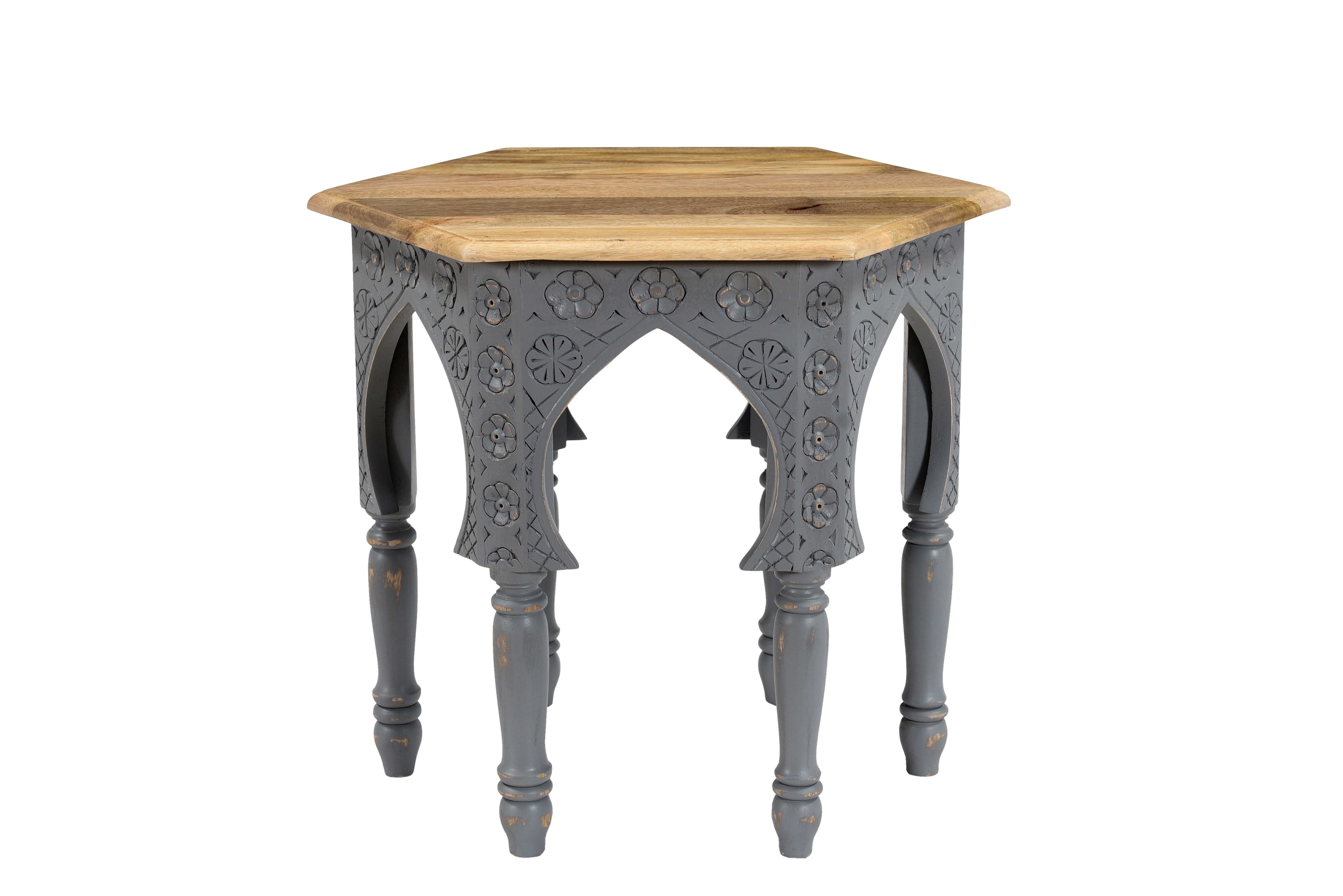 Beistelltisch quadratischer Sofatisch AKOLA Ablagetisch aus Mango Massivholz von Interia Home & Living