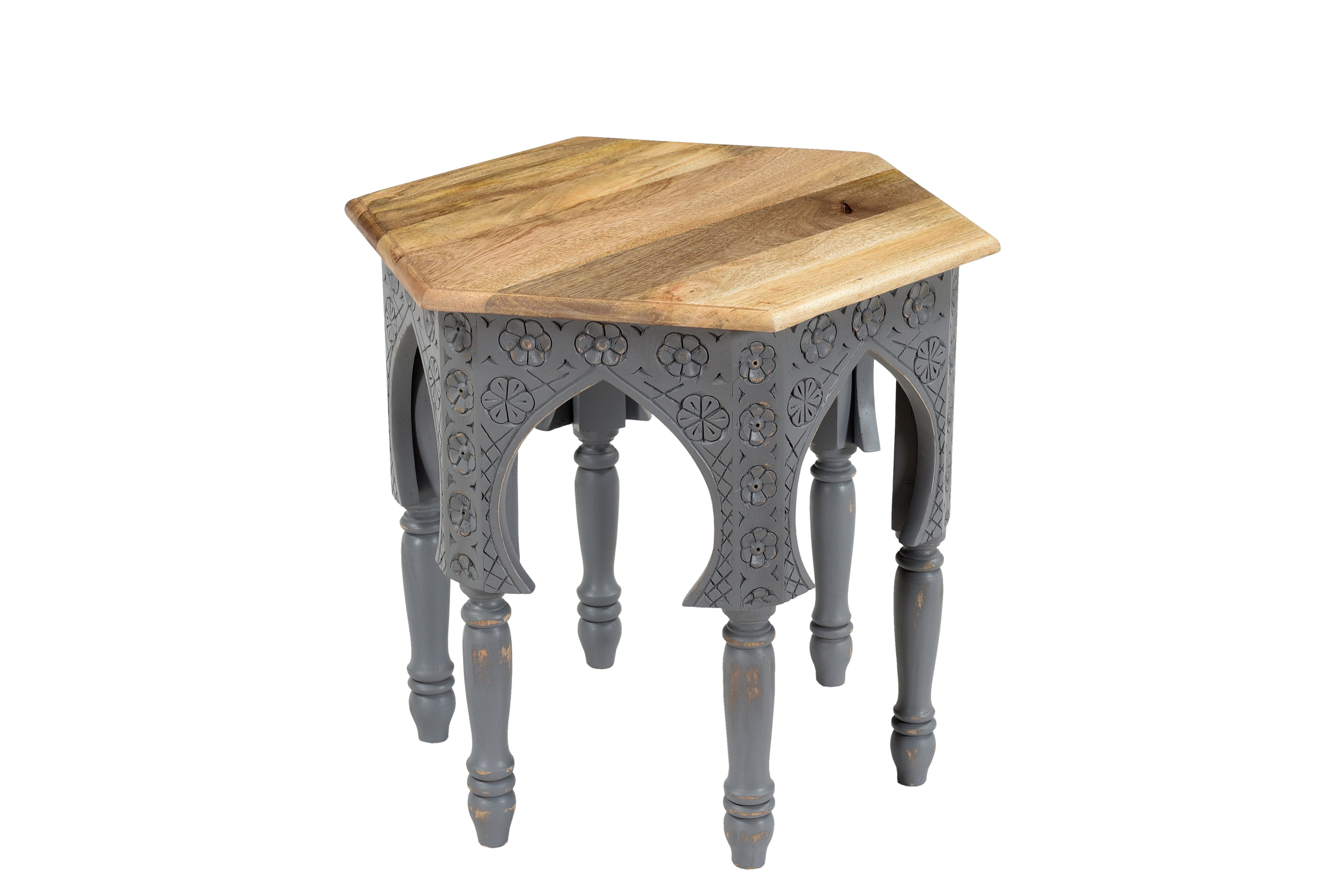 Beistelltisch quadratischer Sofatisch AKOLA Ablagetisch aus Mango Massivholz von Interia Home & Living