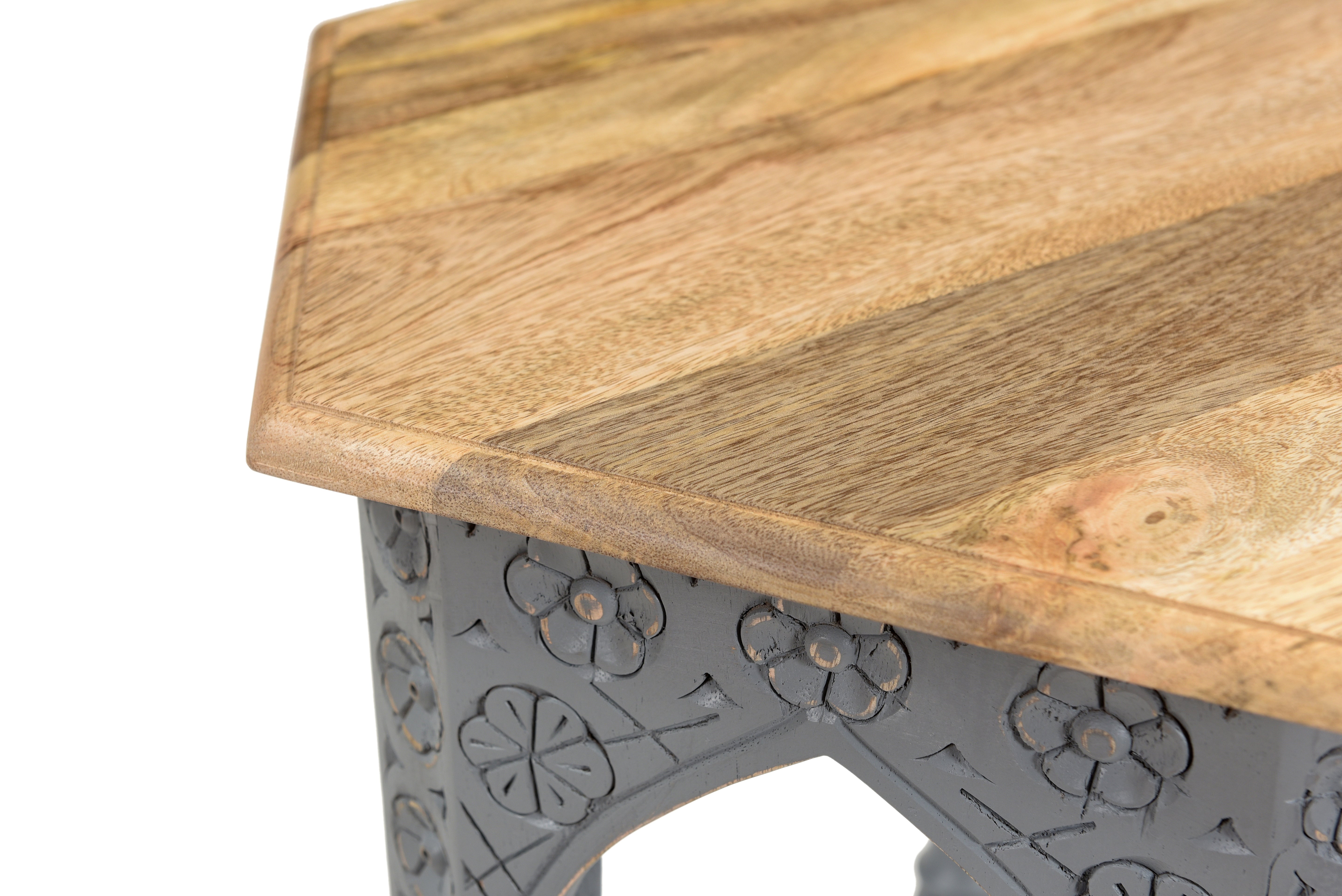 Beistelltisch quadratischer Sofatisch AKOLA Ablagetisch aus Mango Massivholz von Interia Home & Living