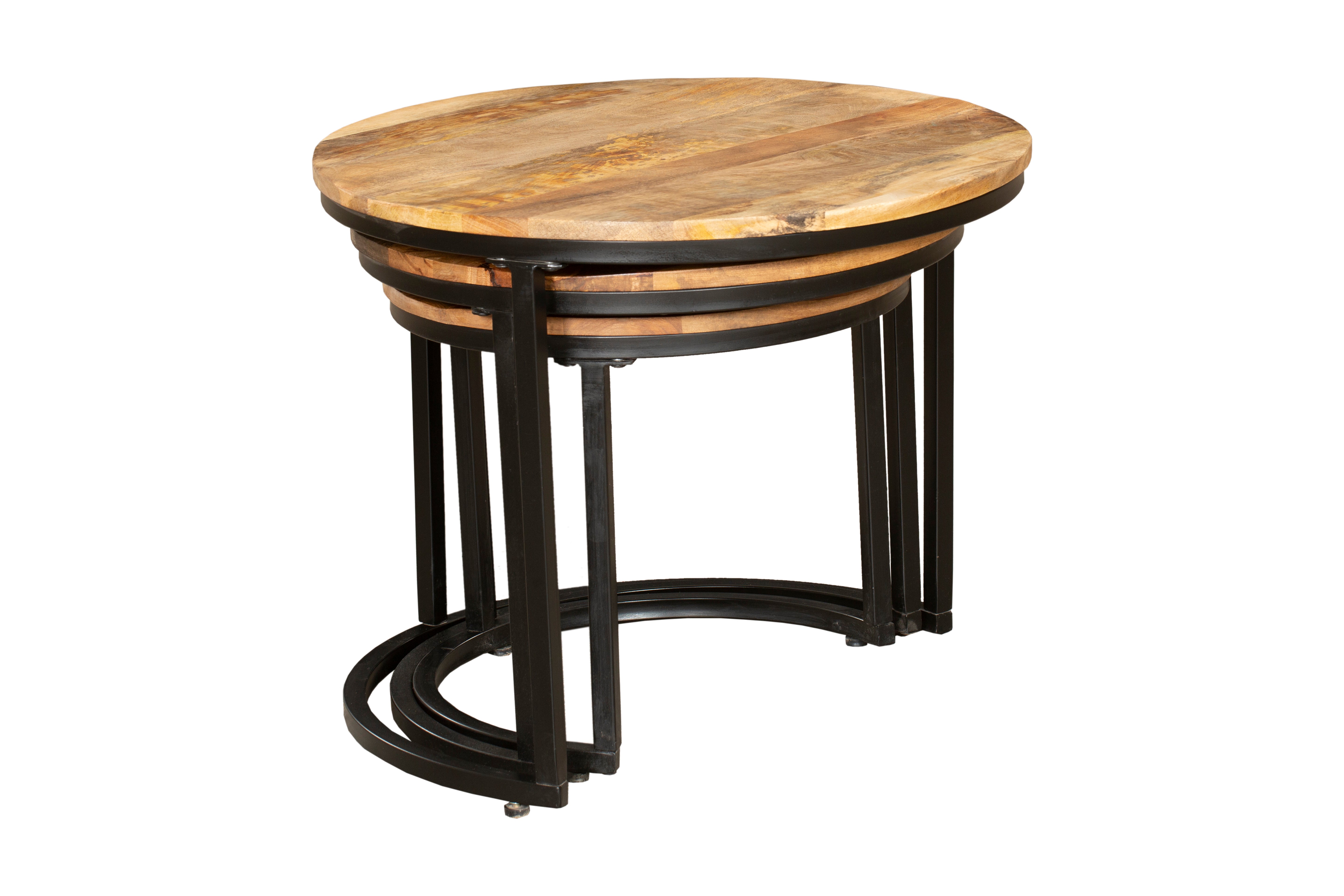 Beistelltisch 3er-Set quadratische Satztische ALUVA Couchtisch-Set Industrial von Interia Home & Living