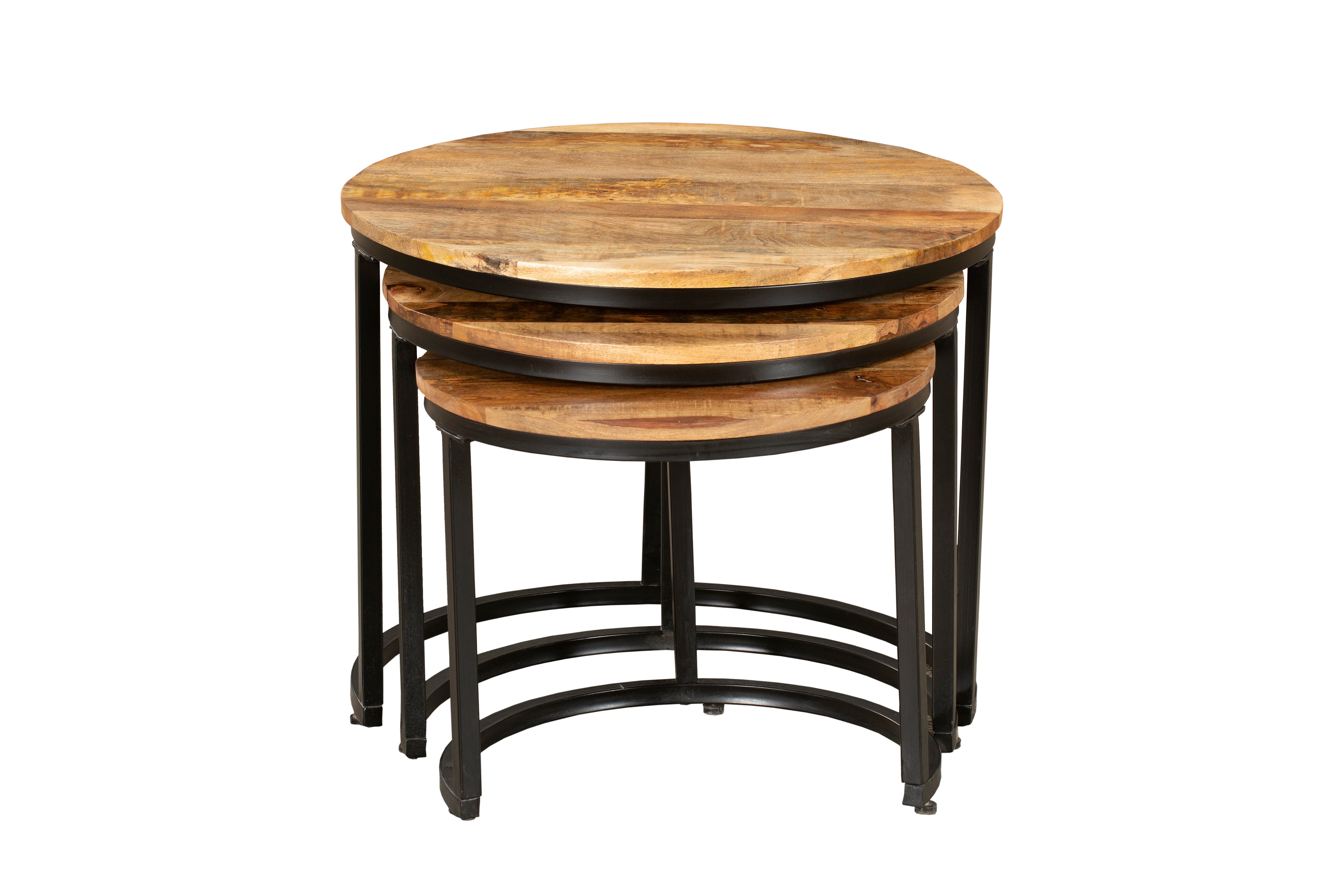 Beistelltisch 3er-Set quadratische Satztische ALUVA Couchtisch-Set Industrial von Interia Home & Living