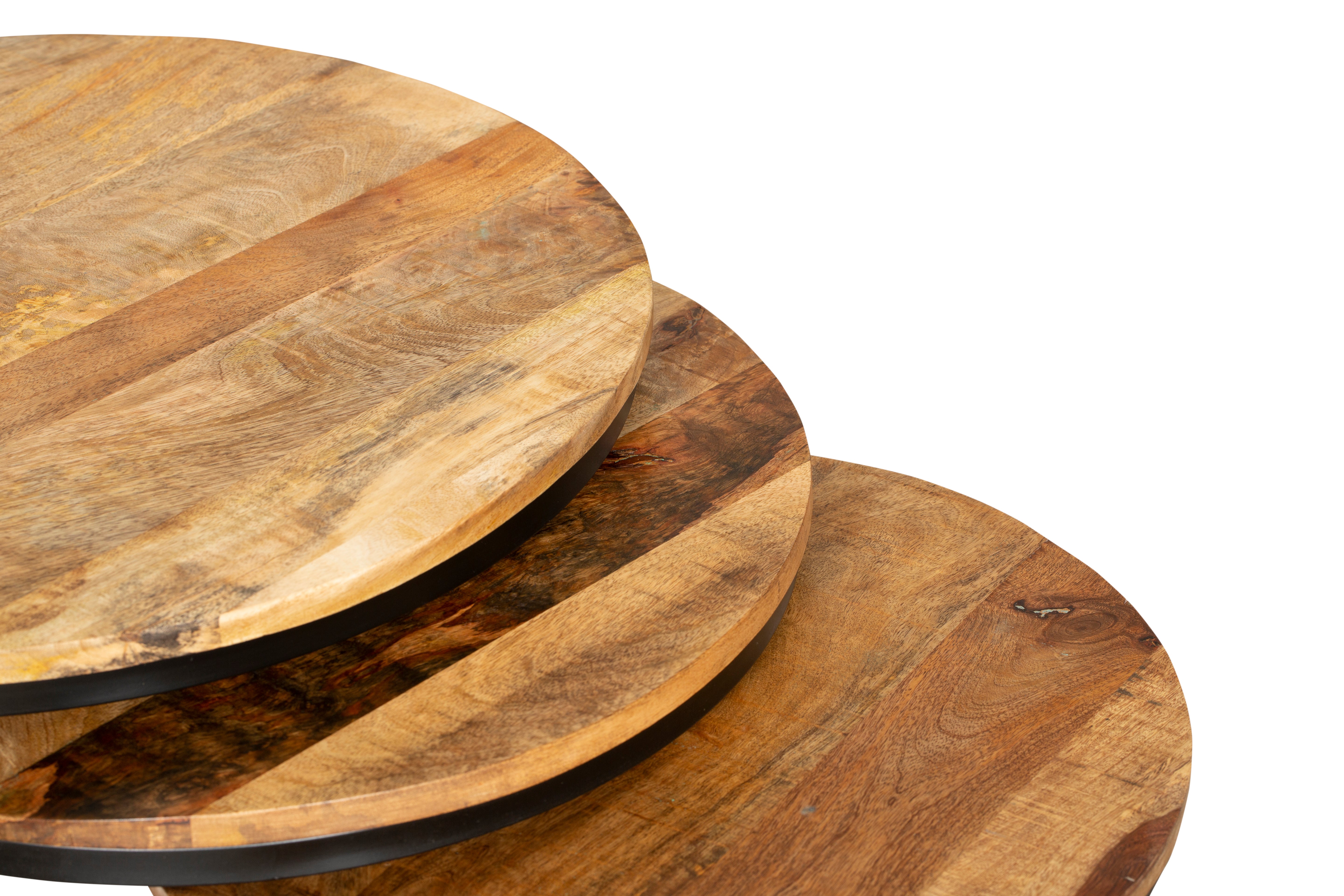 Beistelltisch 3er-Set quadratische Satztische ALUVA Couchtisch-Set Industrial von Interia Home & Living