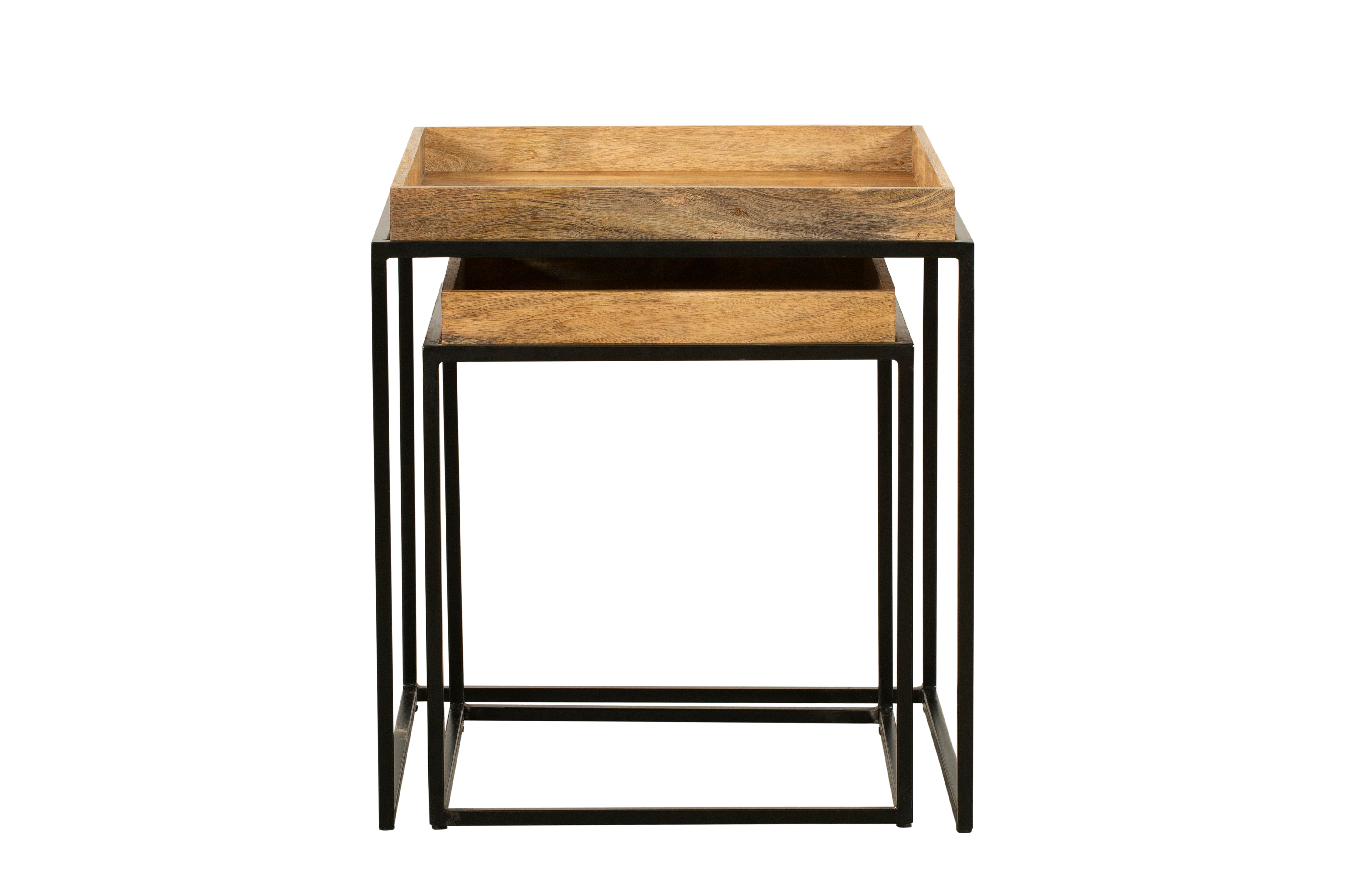 Beistelltisch 2er-Set massive Satztische BANGALORE Sofatisch-Set aus Holz von Interia Home & Living