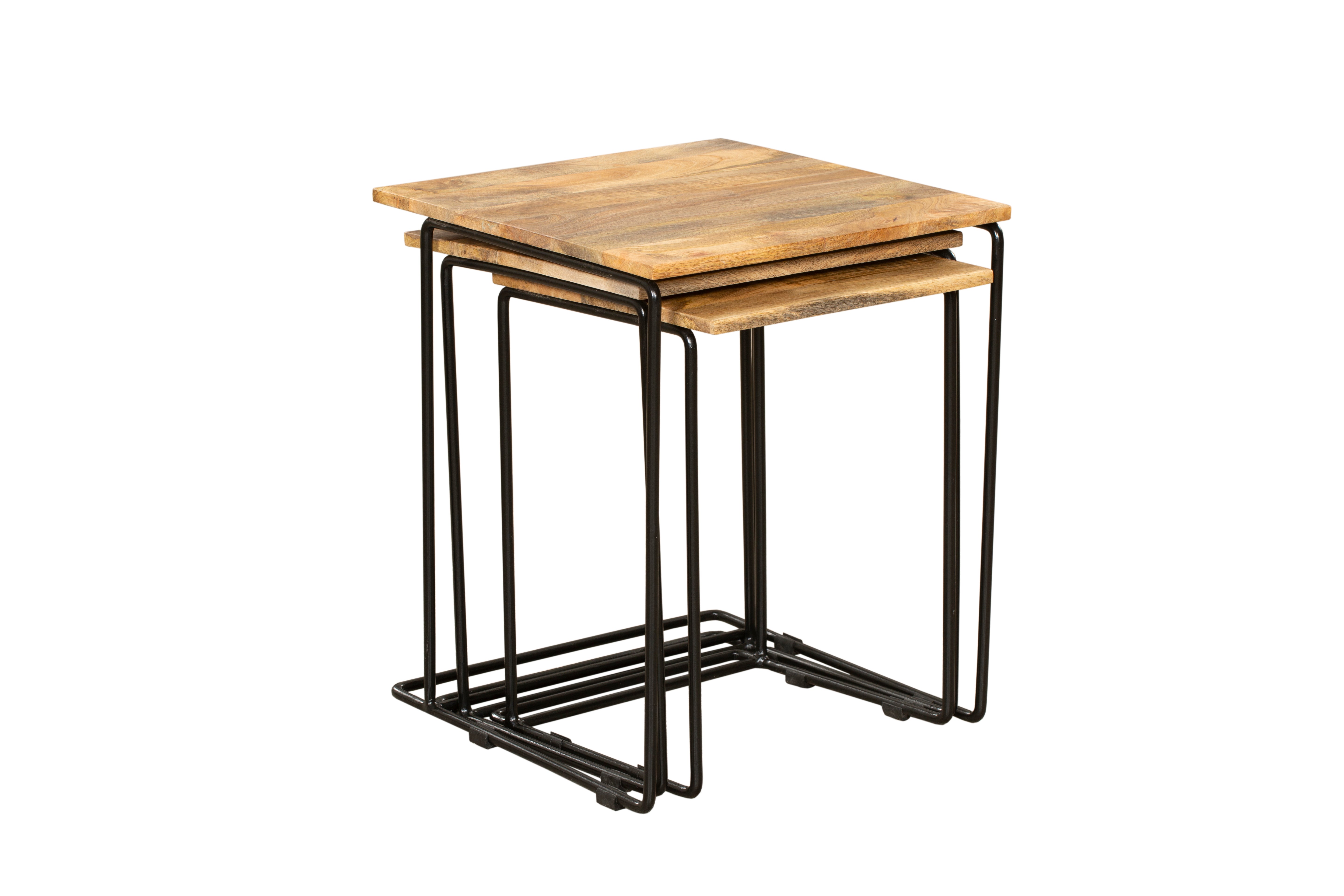 Beistelltisch 3er-Set moderne Satztische CHENNAI Couchtisch-Set aus Massivholz von Interia Home & Living