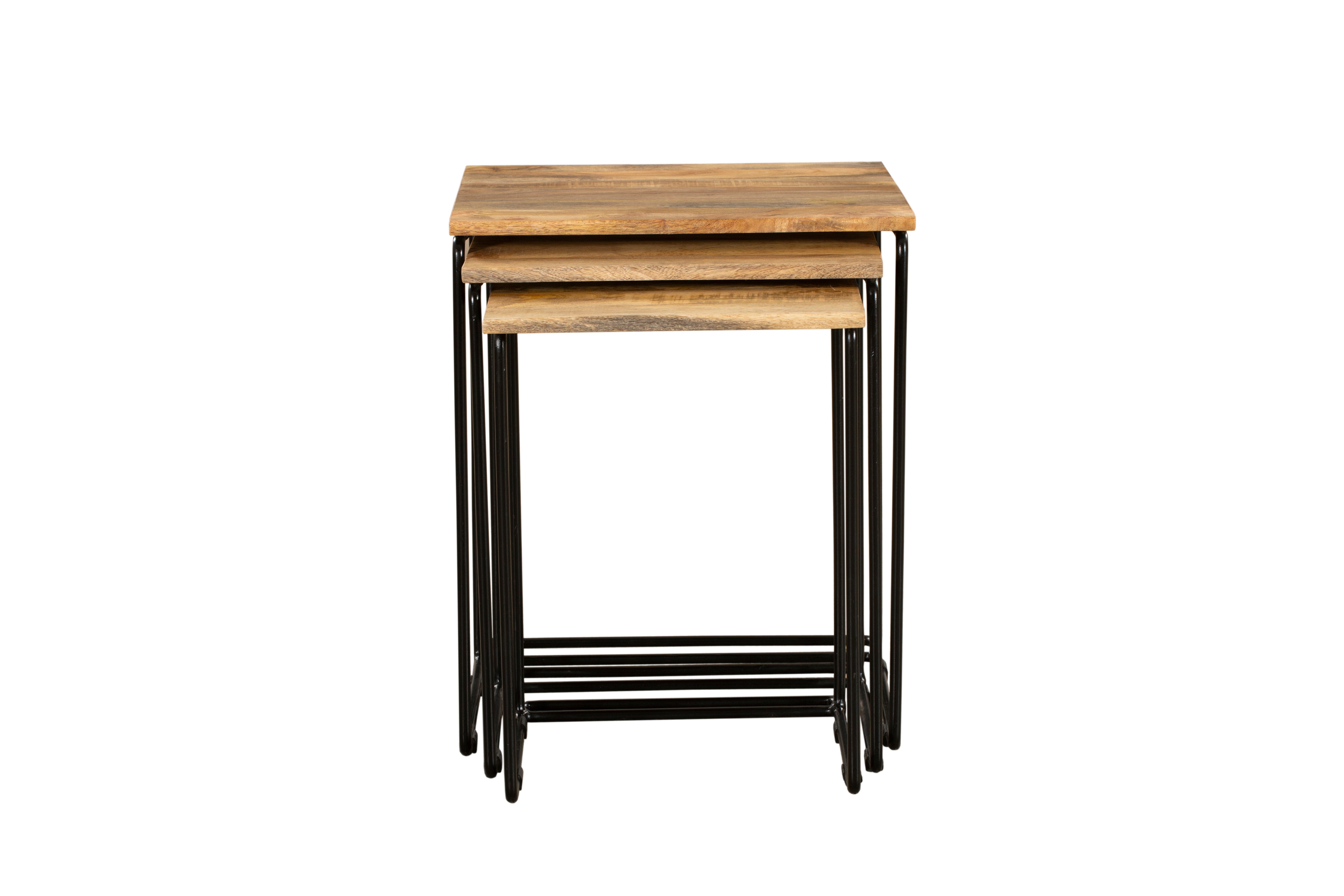 Beistelltisch 3er-Set moderne Satztische CHENNAI Couchtisch-Set aus Massivholz von Interia Home & Living