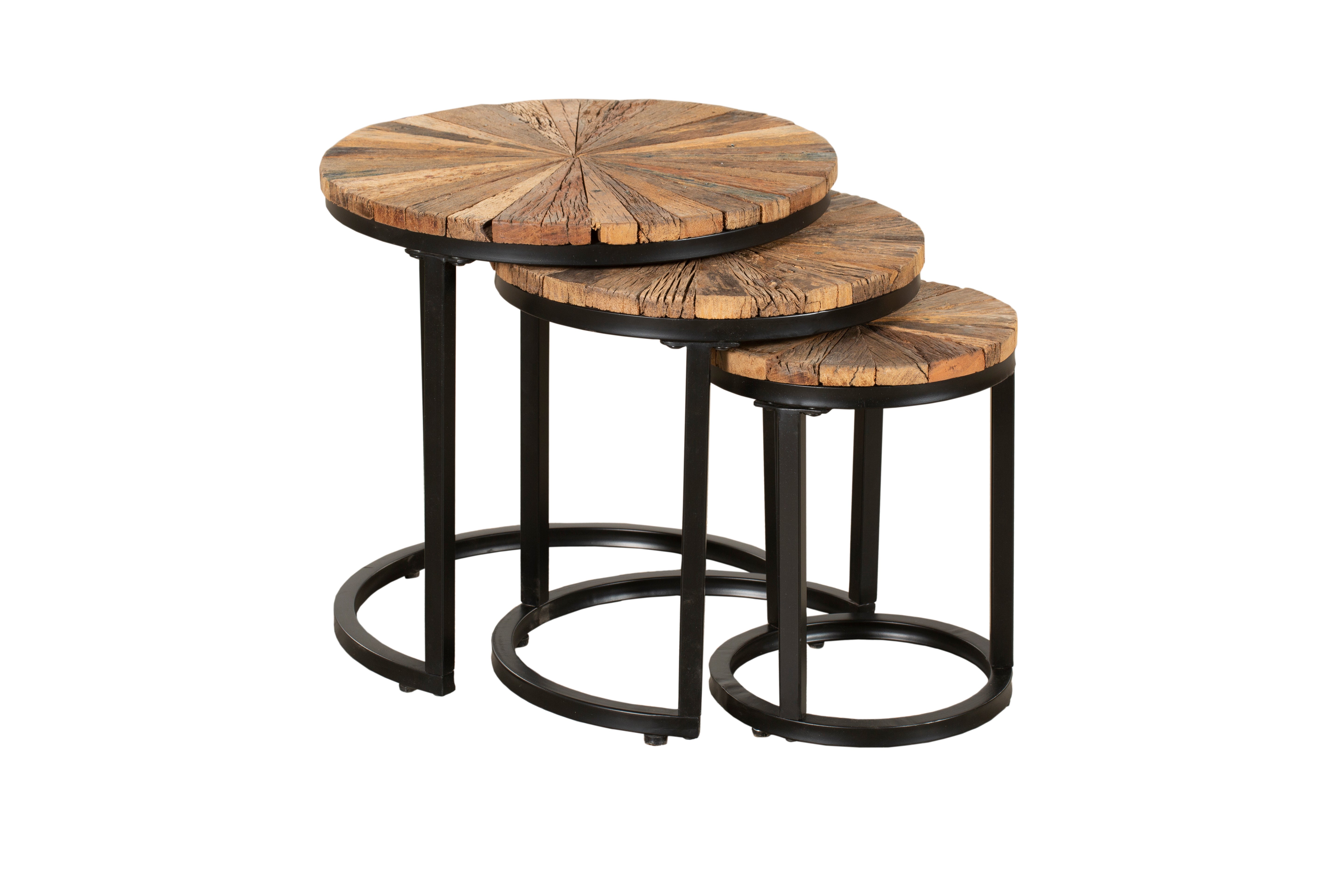 Beistelltisch 3er-Set Satztische MANDYA Couchtisch-Set im Industrie-Stil von Interia Home & Living