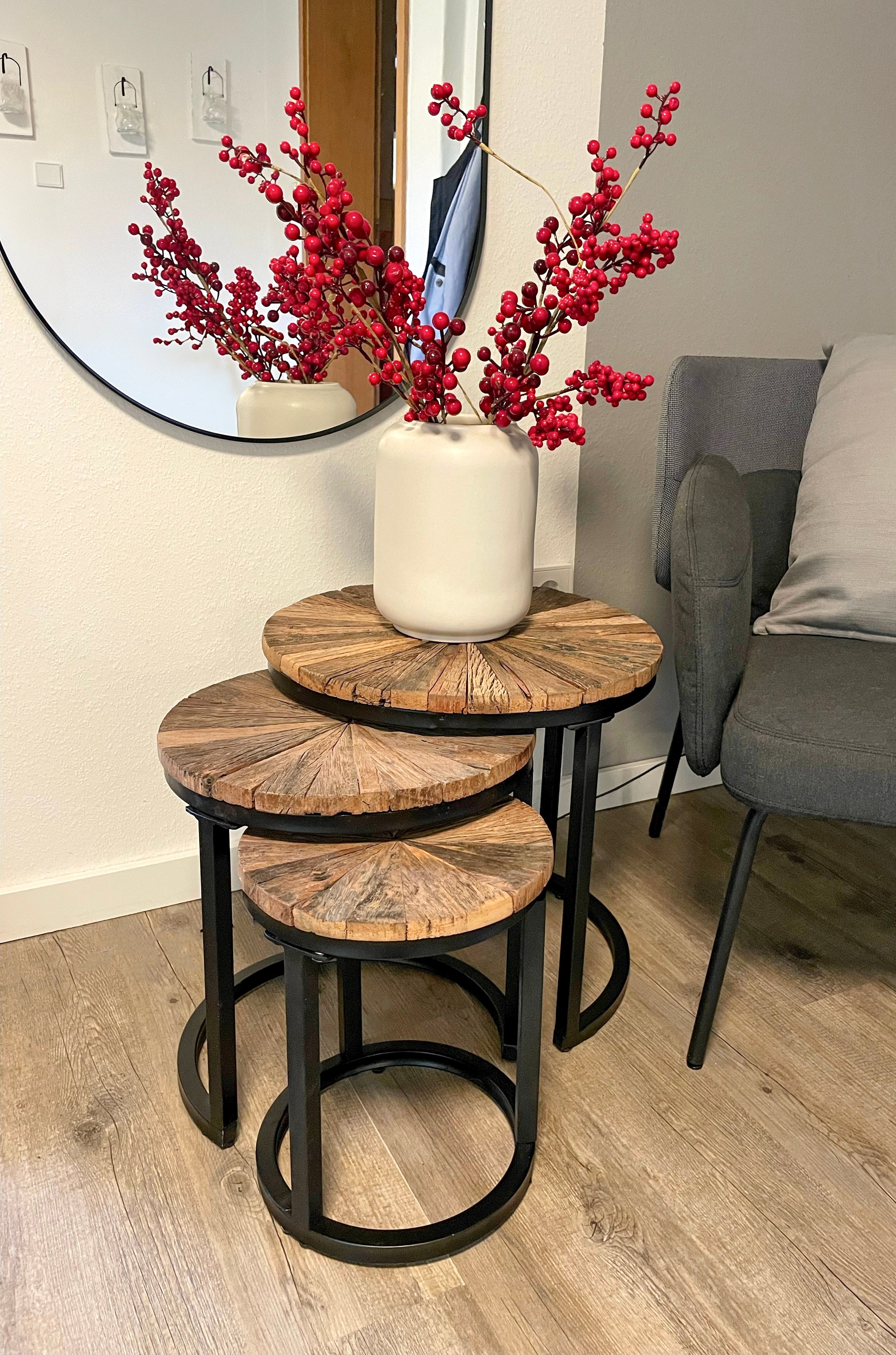 Beistelltisch 3er-Set Satztische MANDYA Couchtisch-Set im Industrie-Stil von Interia Home & Living