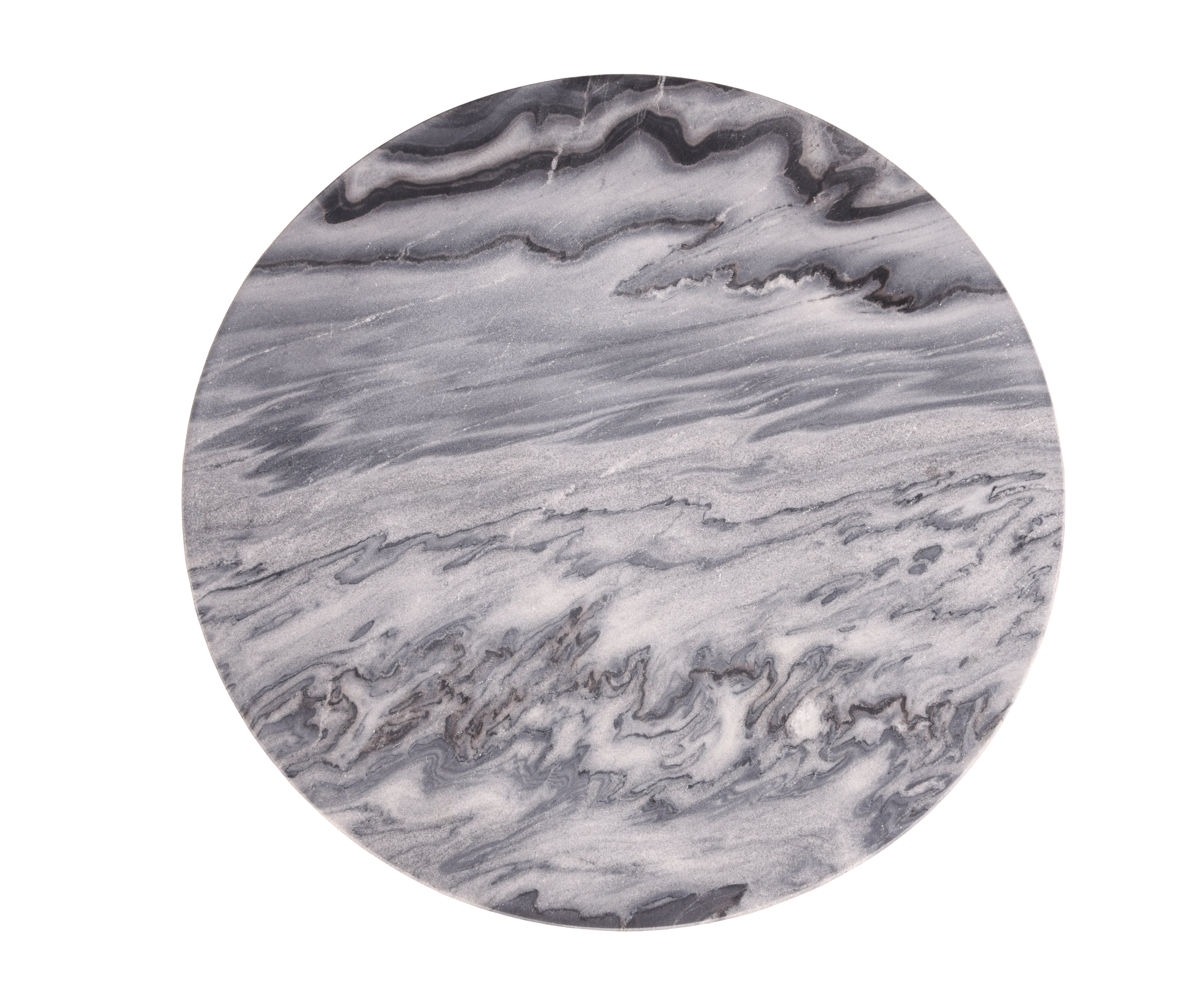 Beistelltisch eleganter Marmortisch HIMAL runder Alutisch von Interia Home & Living