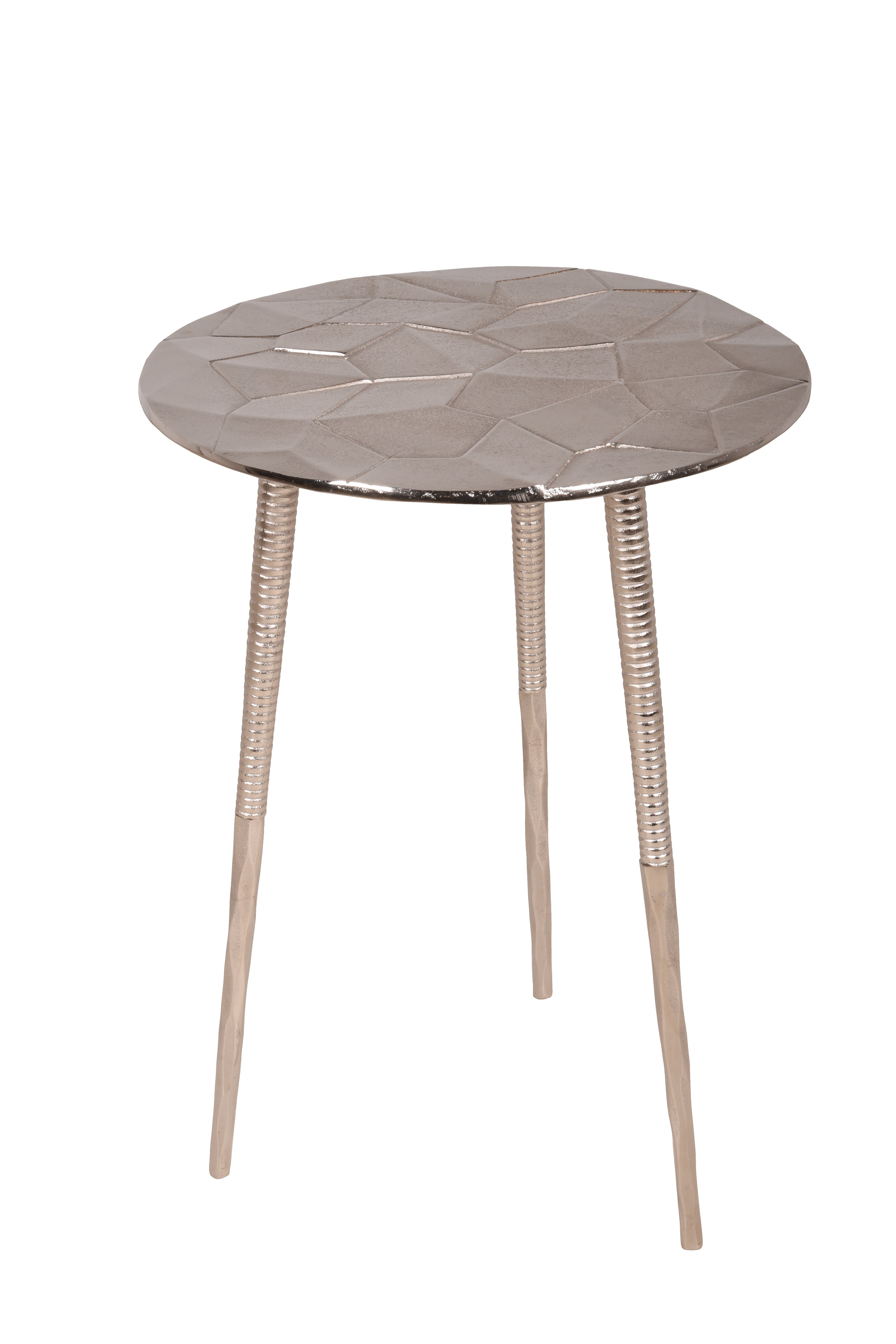 Beistelltisch moderner Alutisch JASPAL silberner Designtisch von Interia Home & Living