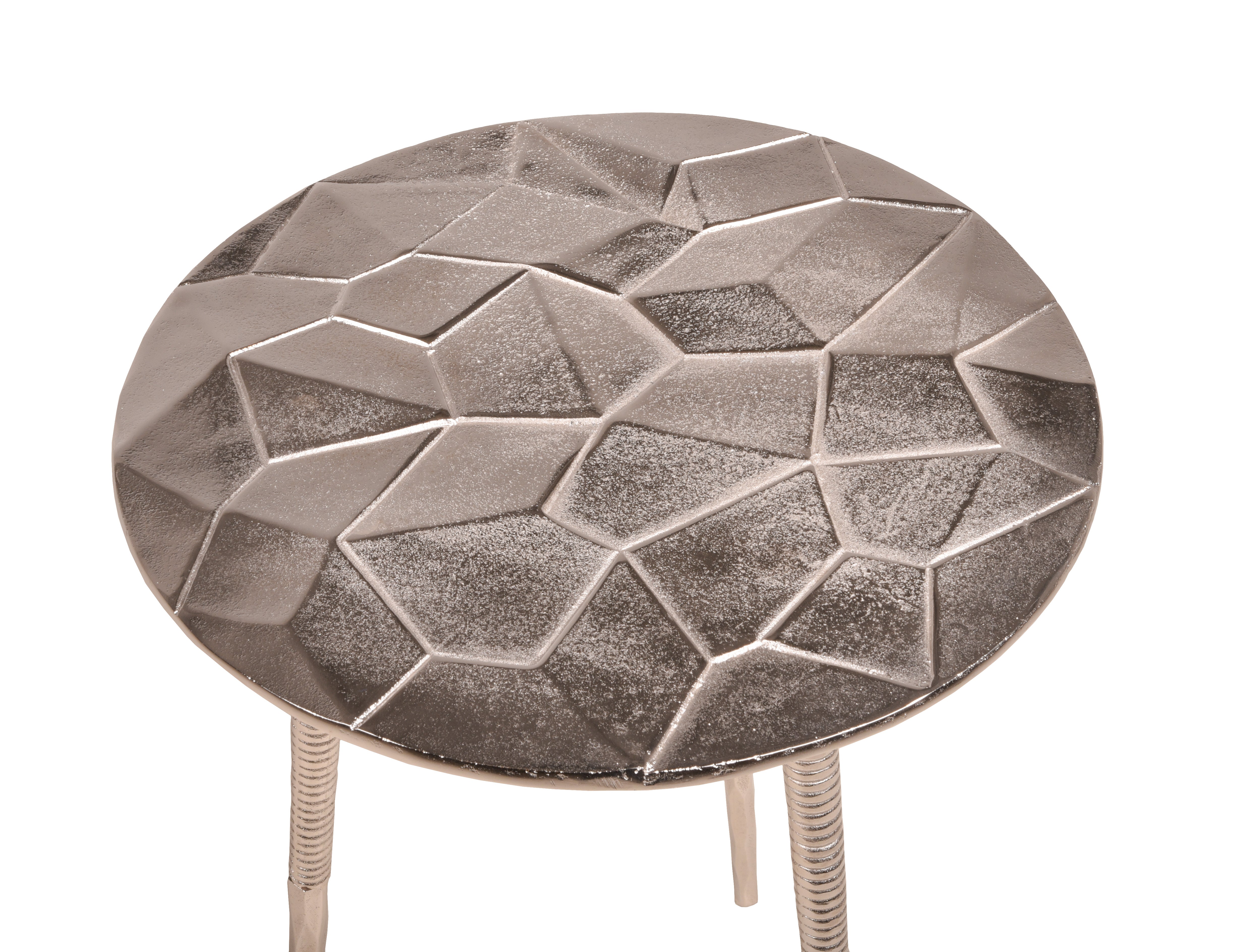 Beistelltisch moderner Alutisch JASPAL silberner Designtisch von Interia Home & Living