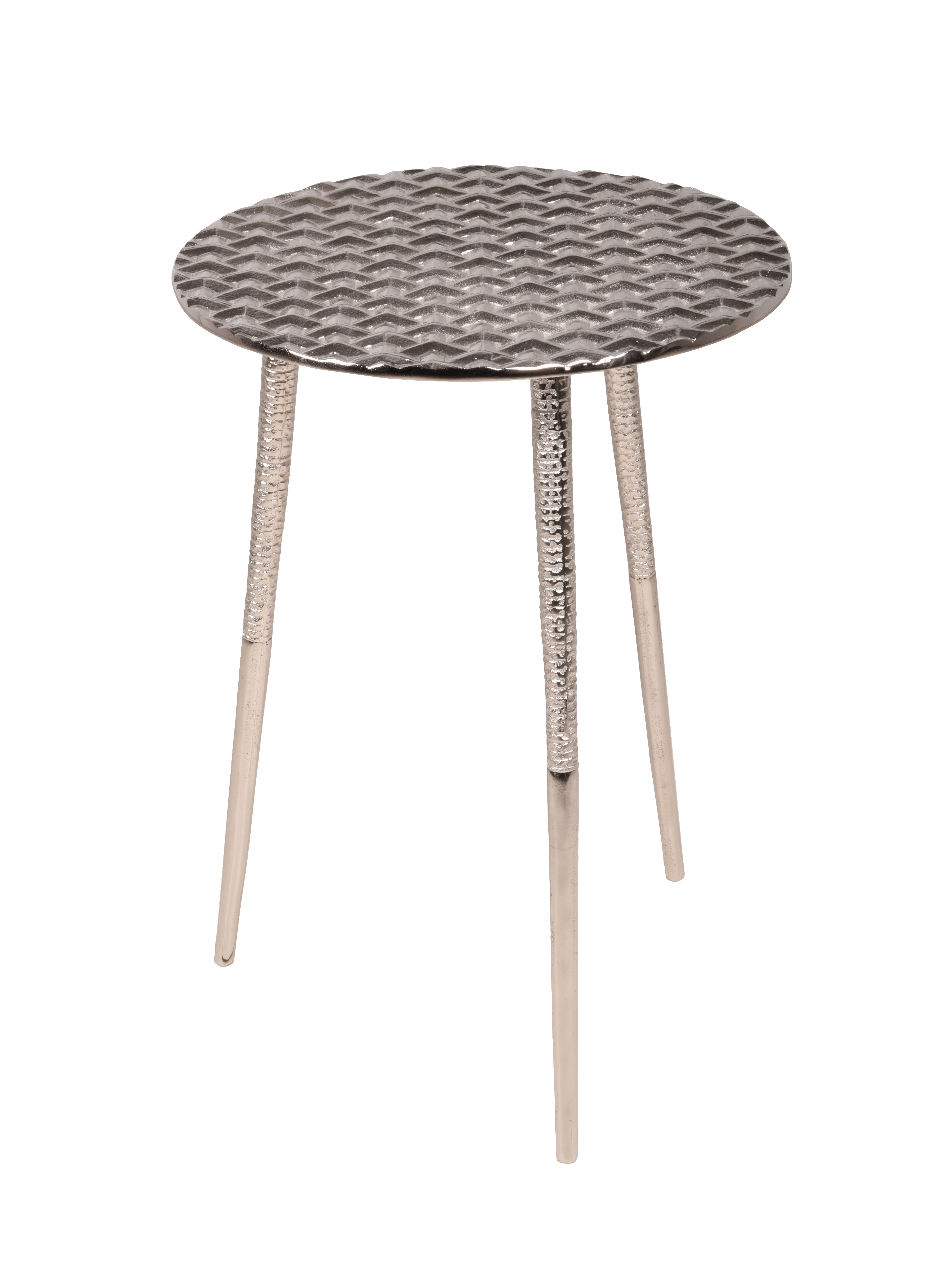 Beistelltisch moderner Aluminiumtisch KALA silberner Metalltisch von Interia Home & Living