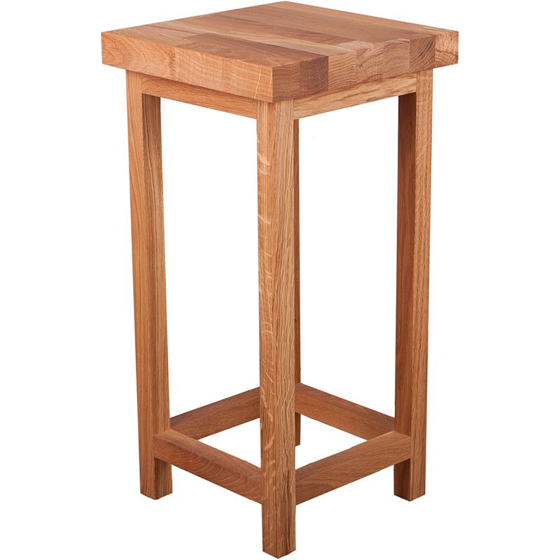 Blumenständer massiver Pflanzenhocker MAX 4 Eichensäule geölt von Interia Home & Living